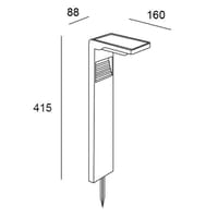 BALIZA SOLAR JARDÍN 210LM CON DETECTOR MOVIMIENTO CCT IP54 - 7