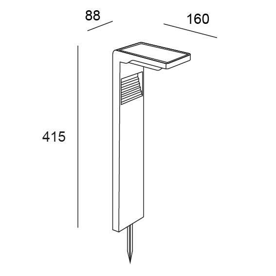 BALIZA SOLAR JARDÍN 210LM CON DETECTOR MOVIMIENTO CCT IP54 - 7