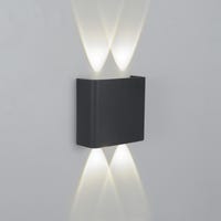 APLIQUE DE PARED LED EXTERIOR DE SUPERFICIE 4W NEGRO IP65 FOKO - 3