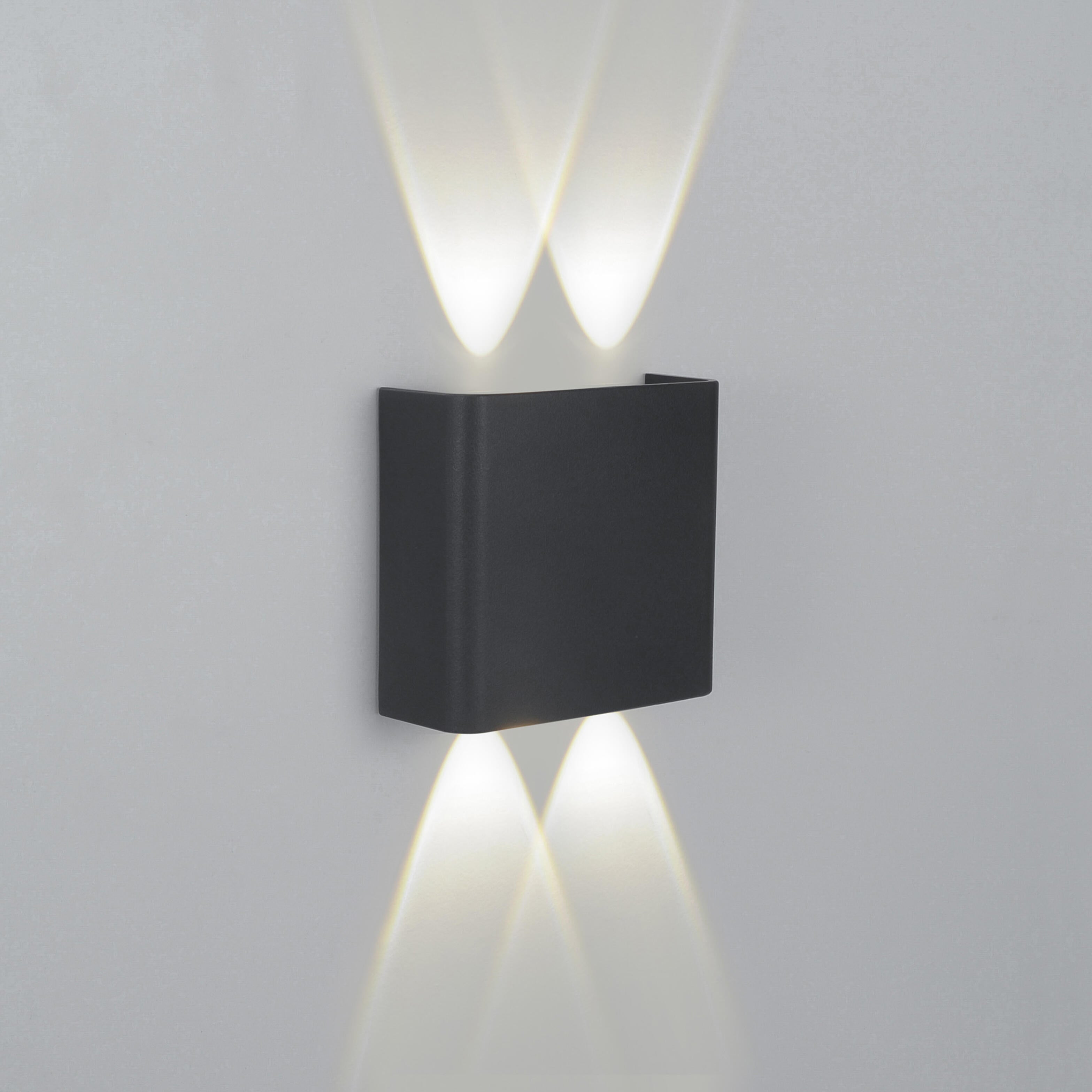 APLIQUE DE PARED LED EXTERIOR DE SUPERFICIE 4W NEGRO IP65 FOKO - 3