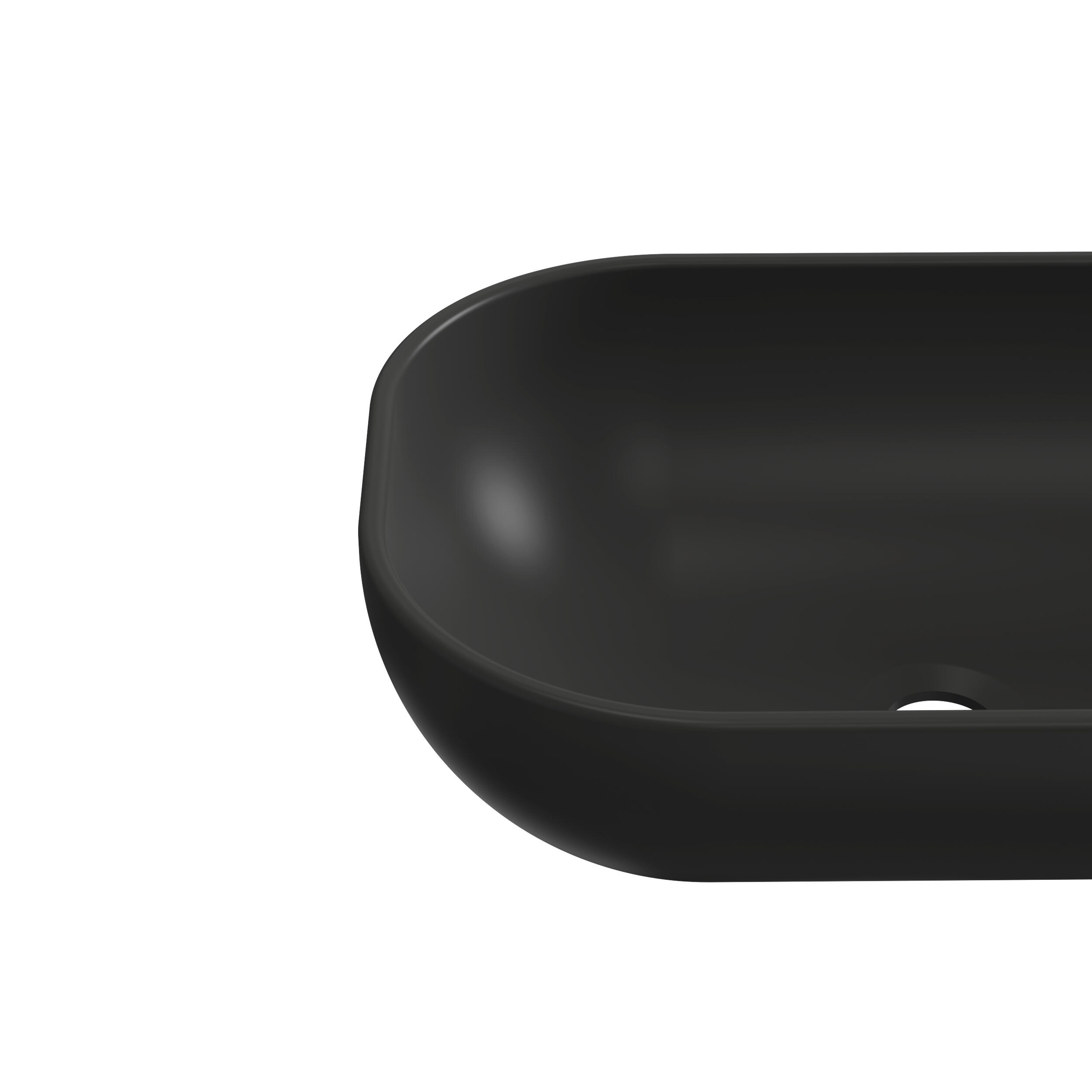 LAVABO SOBREPONER OVALADO 46.5X34X12CM NEGRO MATE - 5