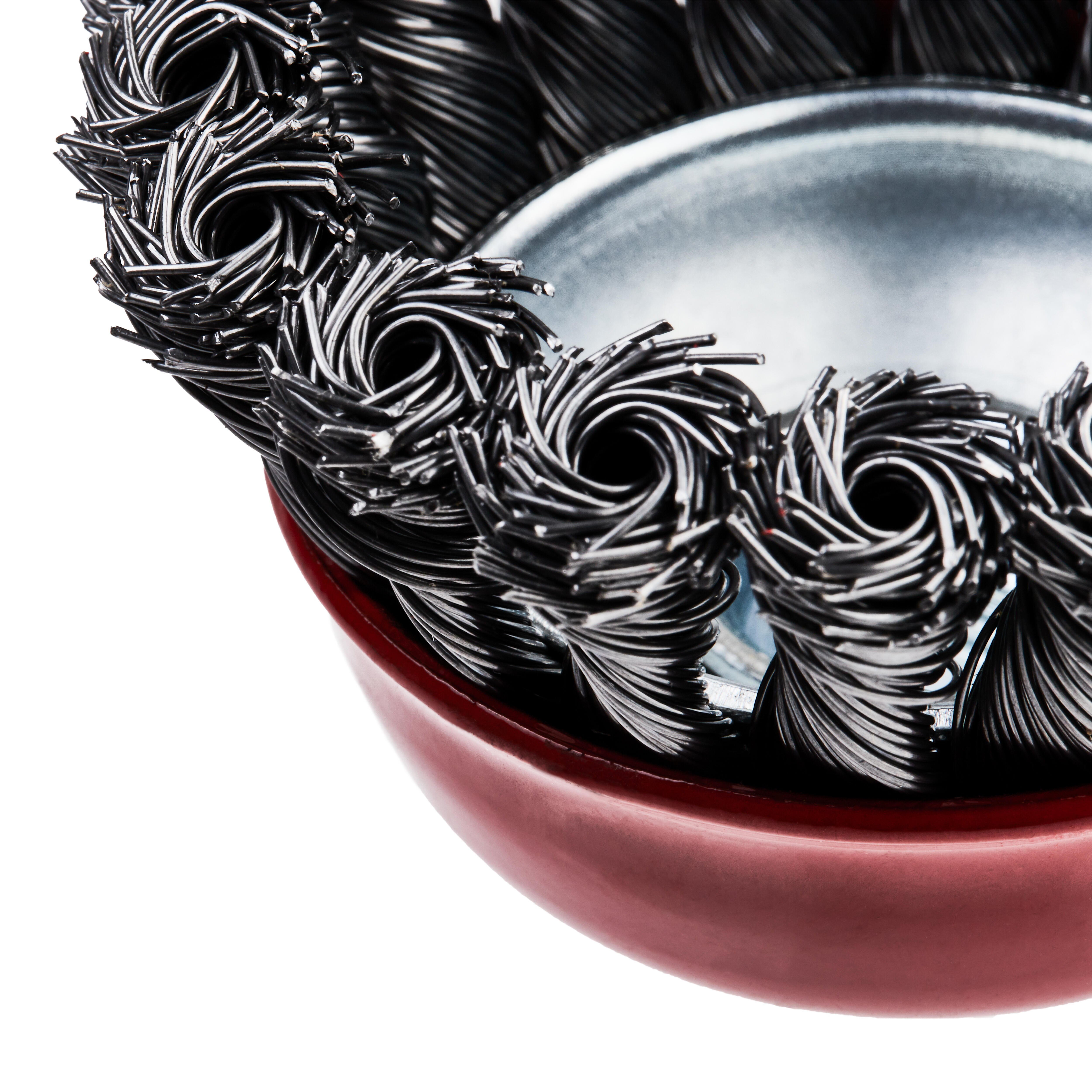 CEPILLO TAZA DE ACERO TRENZADO PARA AMOLADORA 65MM BELLOTA - 4