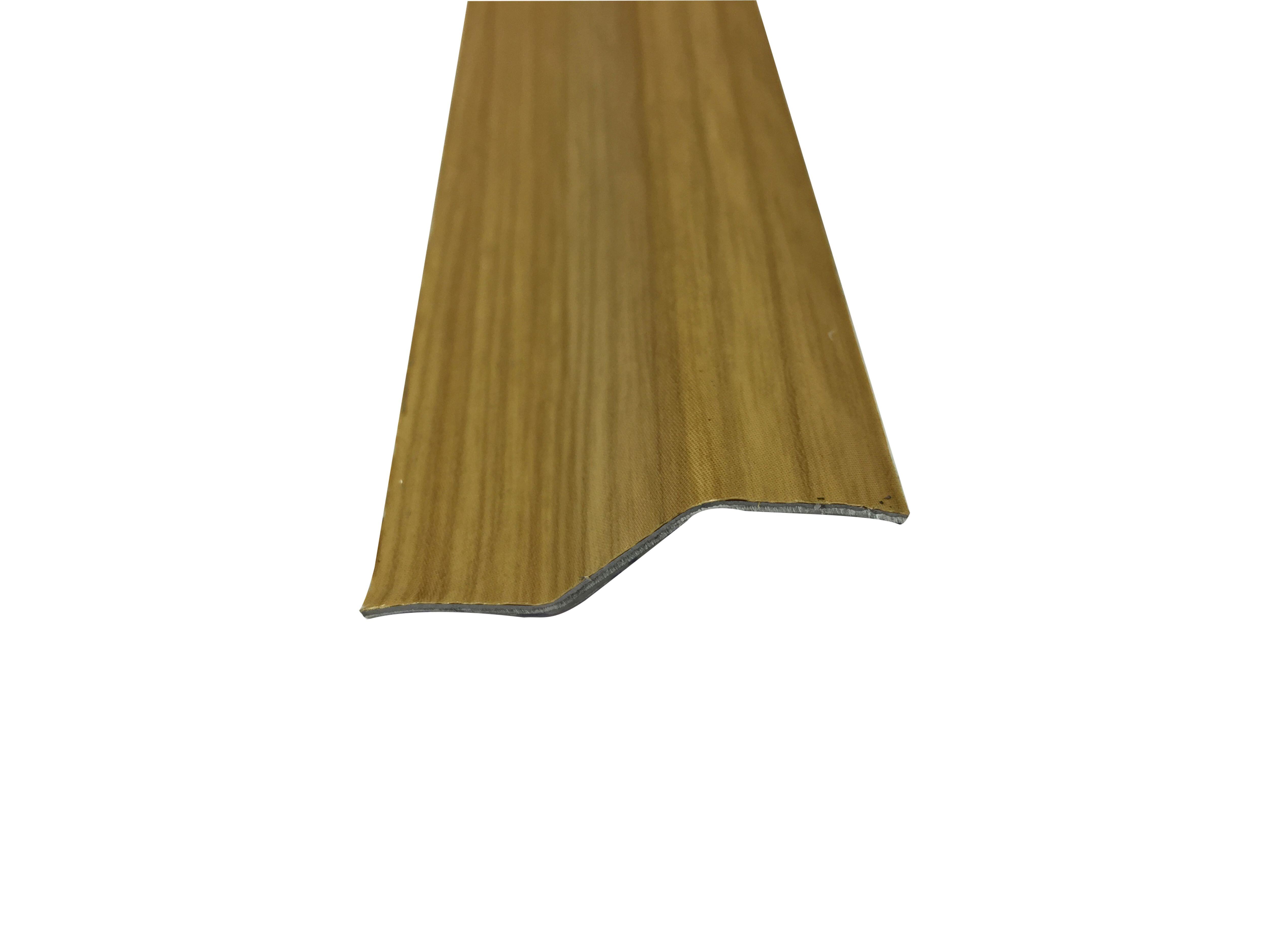 PERFIL TRANSICIÓN SUELO DESNIVEL ADHESIVO ACERO ROBLE 83CM - 2