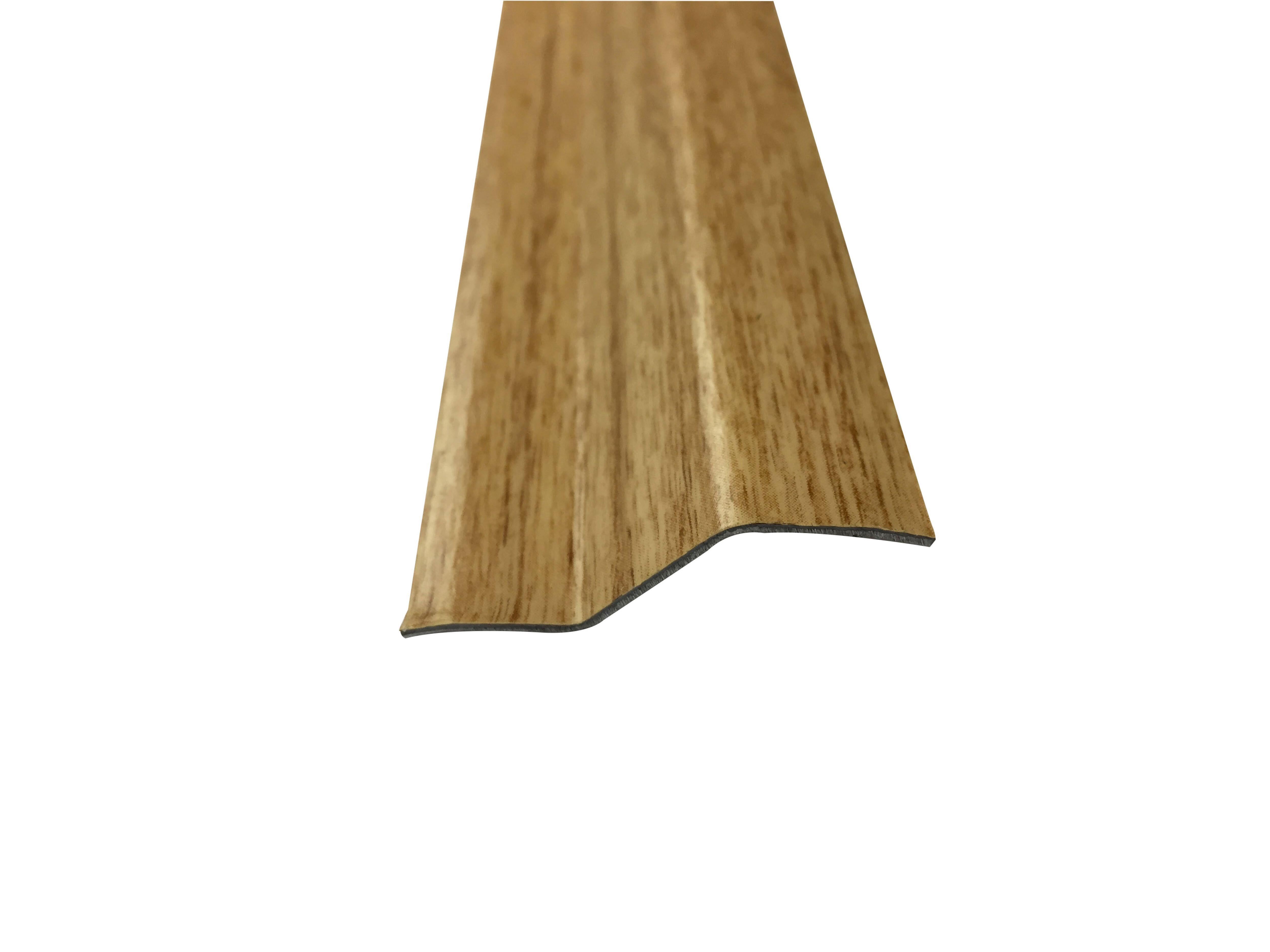 PERFIL TRANSICIÓN SUELO DESNIVEL ADHESIVO ACERO ROBLE RUSTICO 83CM - 2