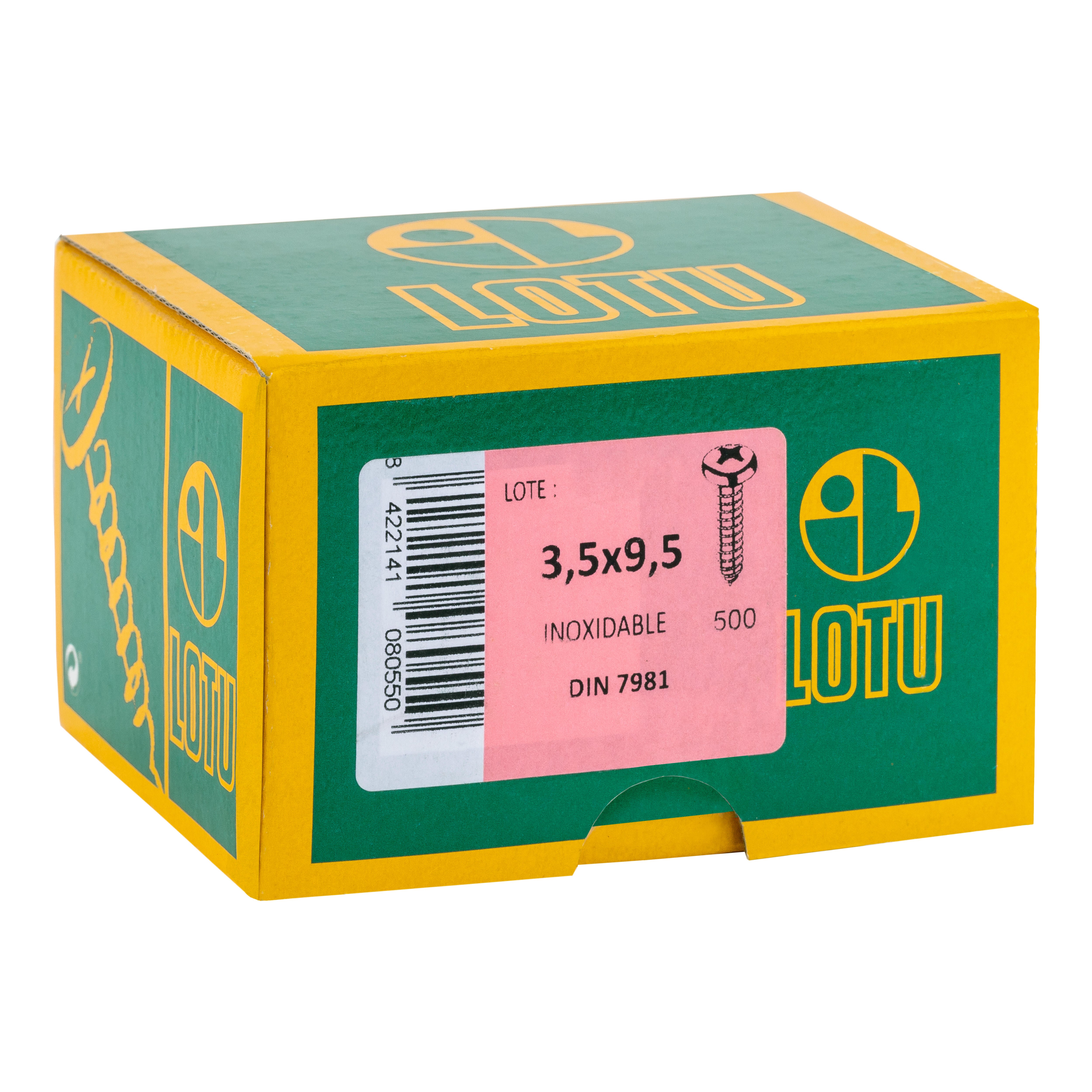 TORNILLOS ROSCA PARA METAL ACERO INOXIDABLE 3,5X9,5MM. 500UDS - 3