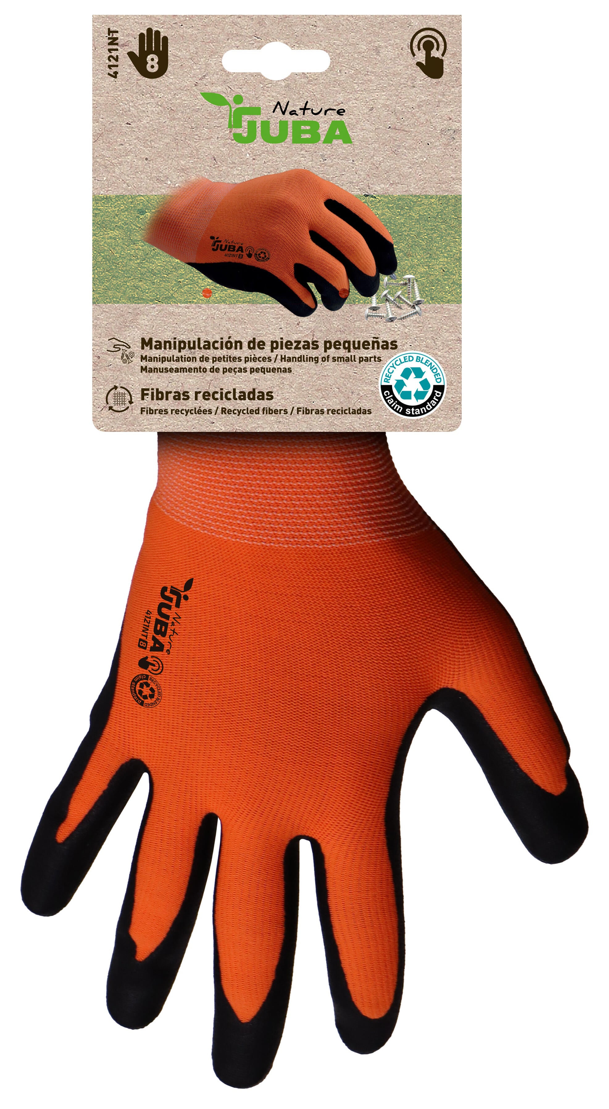 GUANTES DE POLYESTER SPANDEX NITRILO FOAM JUBA H4121NT T8 - 4