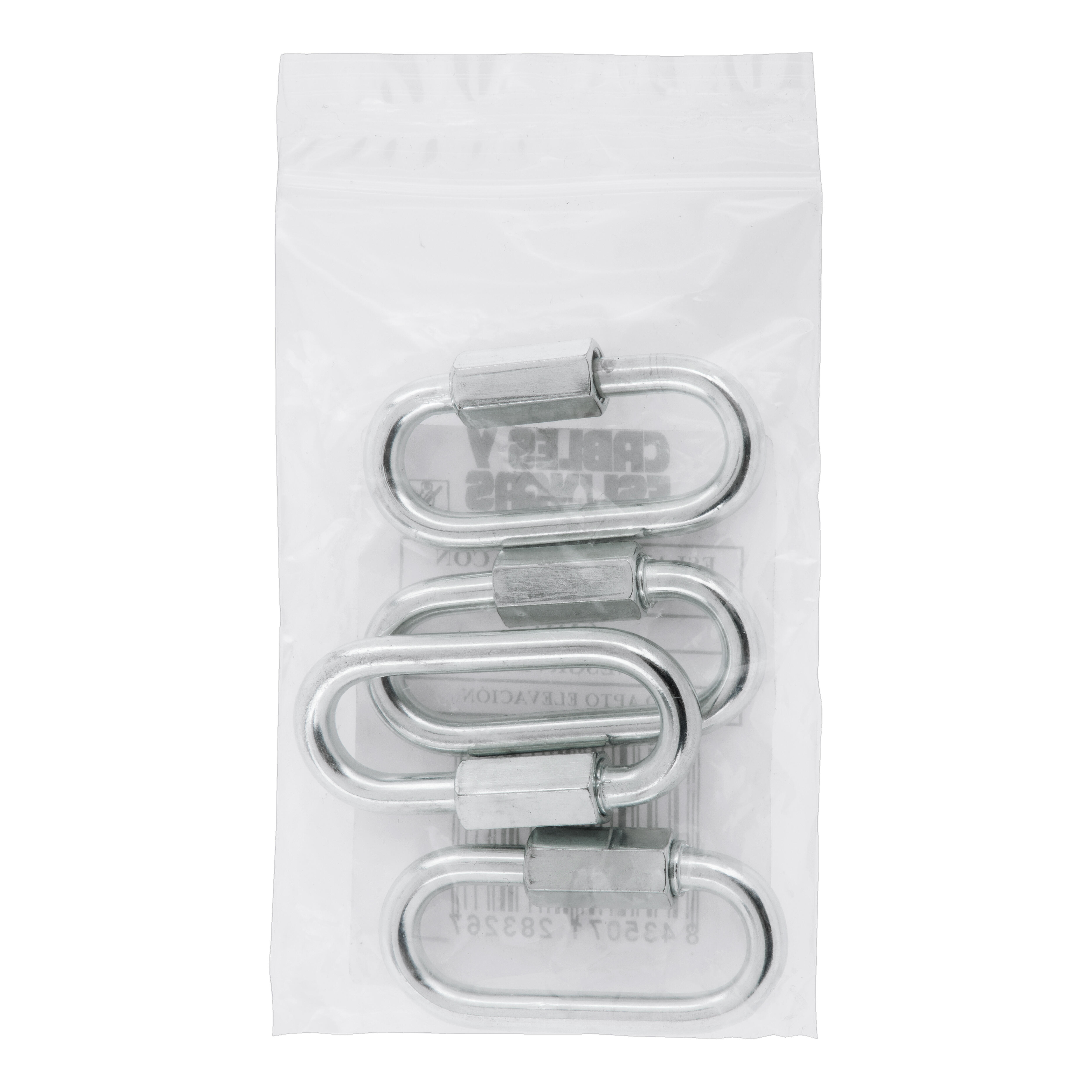 ESLABONES RÁPIDOS CON VIROLA GALVANIZADO 6 MM. 4 UDS - 2