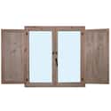 VENTANA DE MADERA CON POSTIGO 120X120CM - 2
