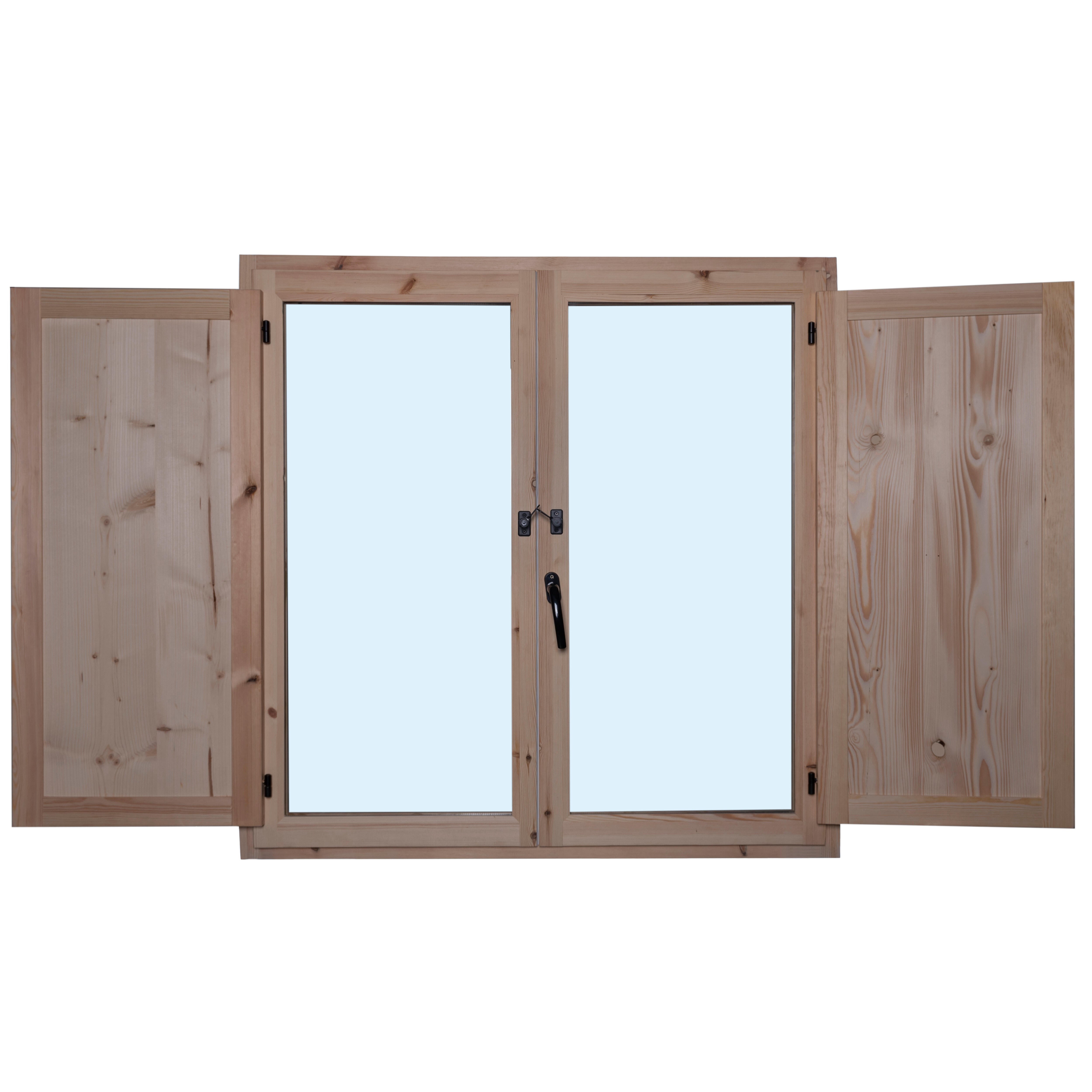 VENTANA DE MADERA CON POSTIGO 120X120CM - 2