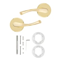 JUEGO DE MANILLA ROSETAS ALUMINIO LATON PULIDO MODELO 10 13 - 3