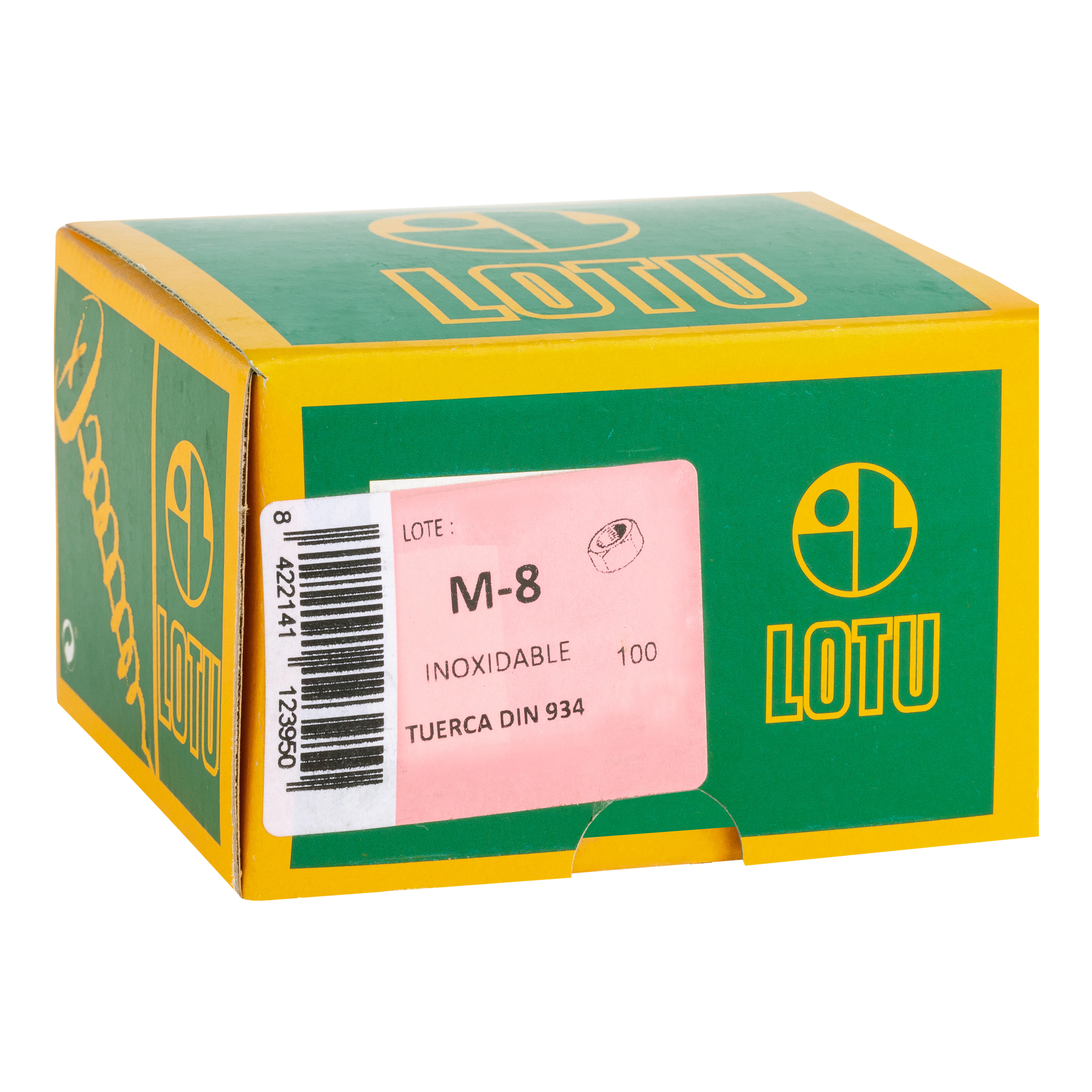 TUERCA HEXAGONAL DIN 934 ACERO INOXIDABLE A2 M8. 100 UDS. - 3