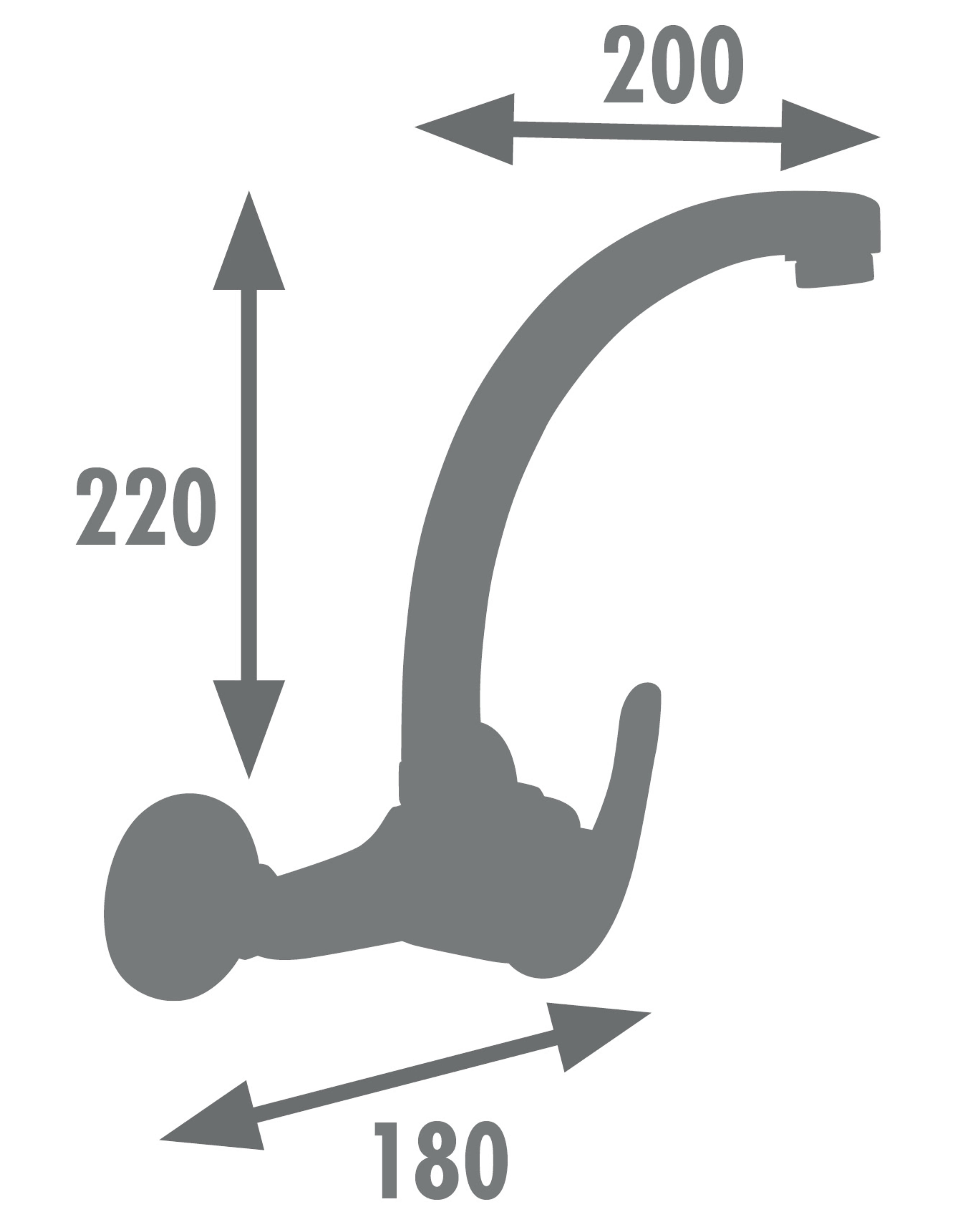 GRIFO DE COCINA MONOMANDO SWAN 15 CM. - 2
