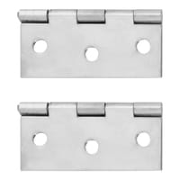 BISAGRA 50 X 40  MM. CON REMATE ACERO INOXIDABLE. 2 UDS - 3