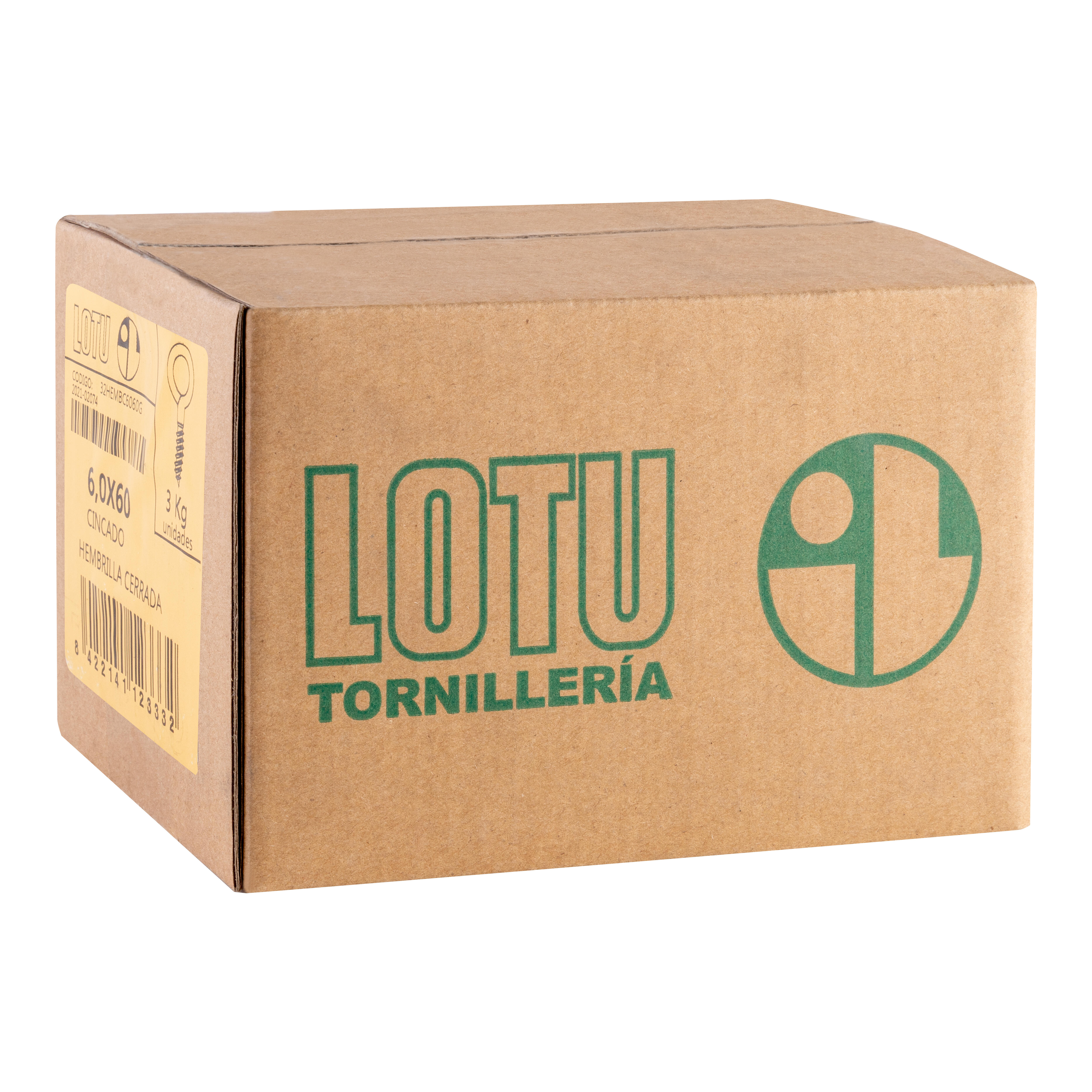 HEMBRILLA CERRADA ACERO CINCADO 6 X 60  MM. 3 KG - 3