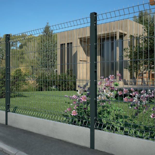 Plaque de soubassement droite béton, L.252.2 x H.25 cm x Ep.33 mm