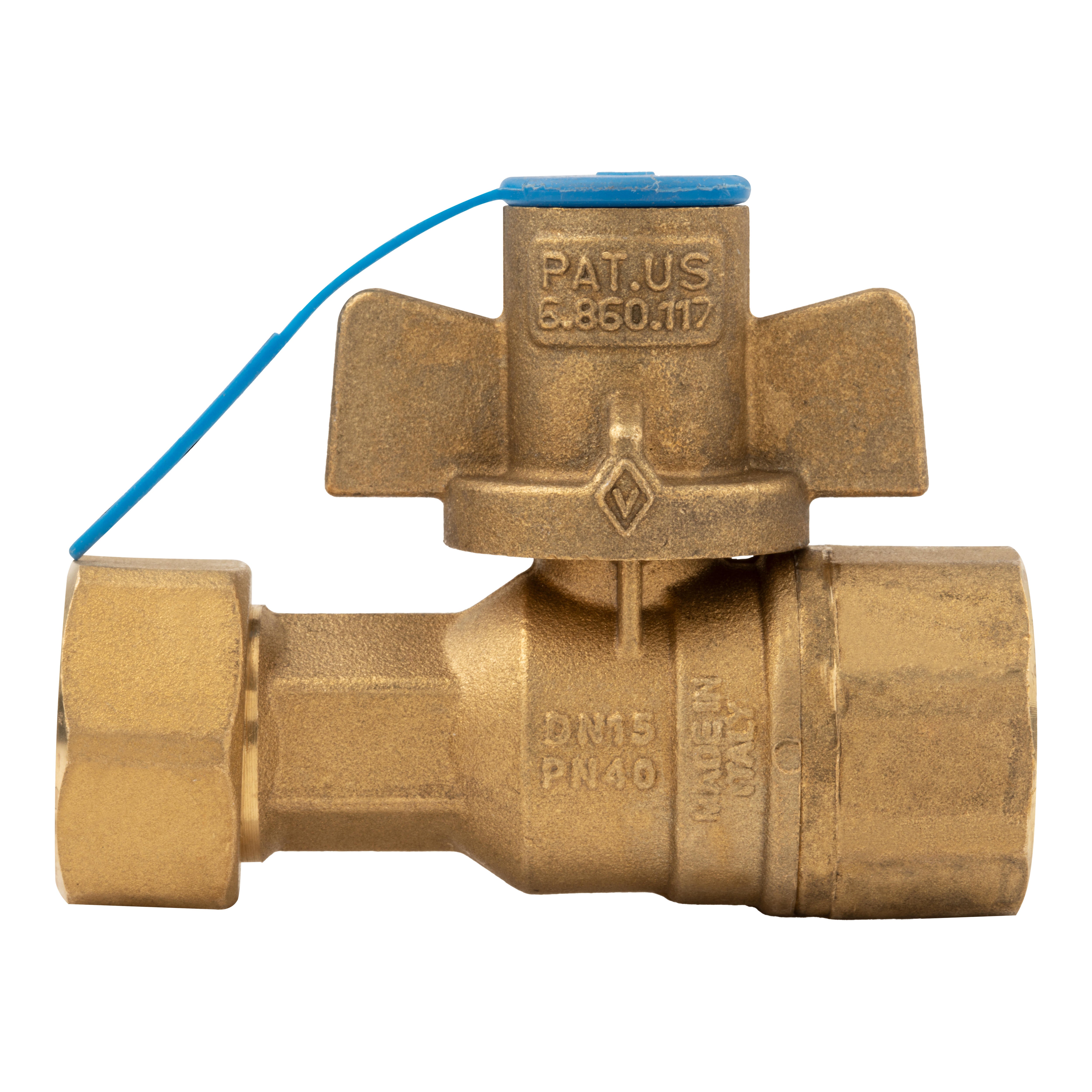 VÁLVULA RECTA + DISPOSITIVO DE BLOQUEO Ø3/4