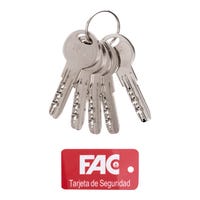 CILINDRO SEGURIDAD BOMBIN 35 X 35  MM. PUNTOS LEVA 13.5  MM. NIQUEL FAC - 2