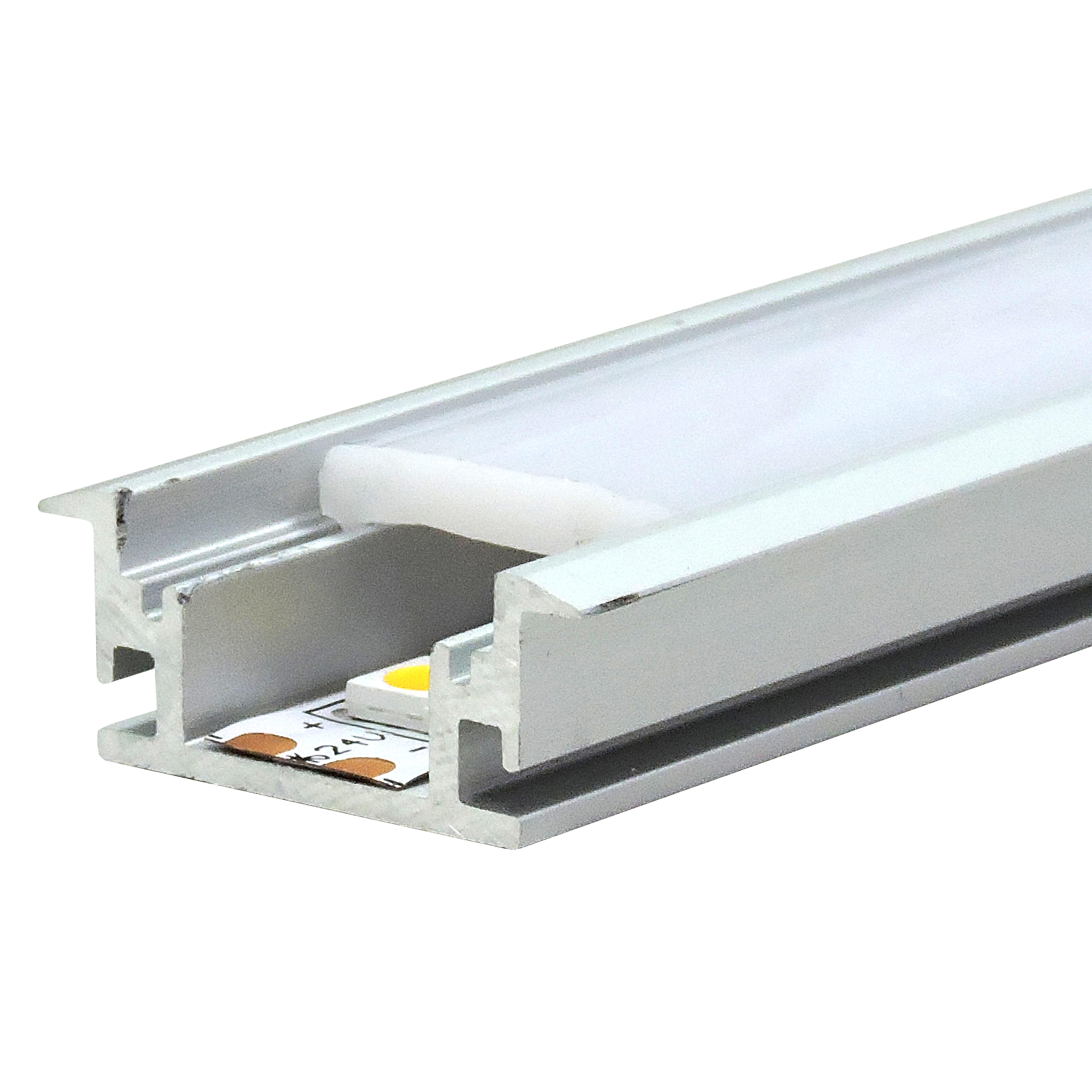 PERFIL TIRA LED DE EMPOTRAR PISABLE ALUMINIO 27x11MM 2M - 3