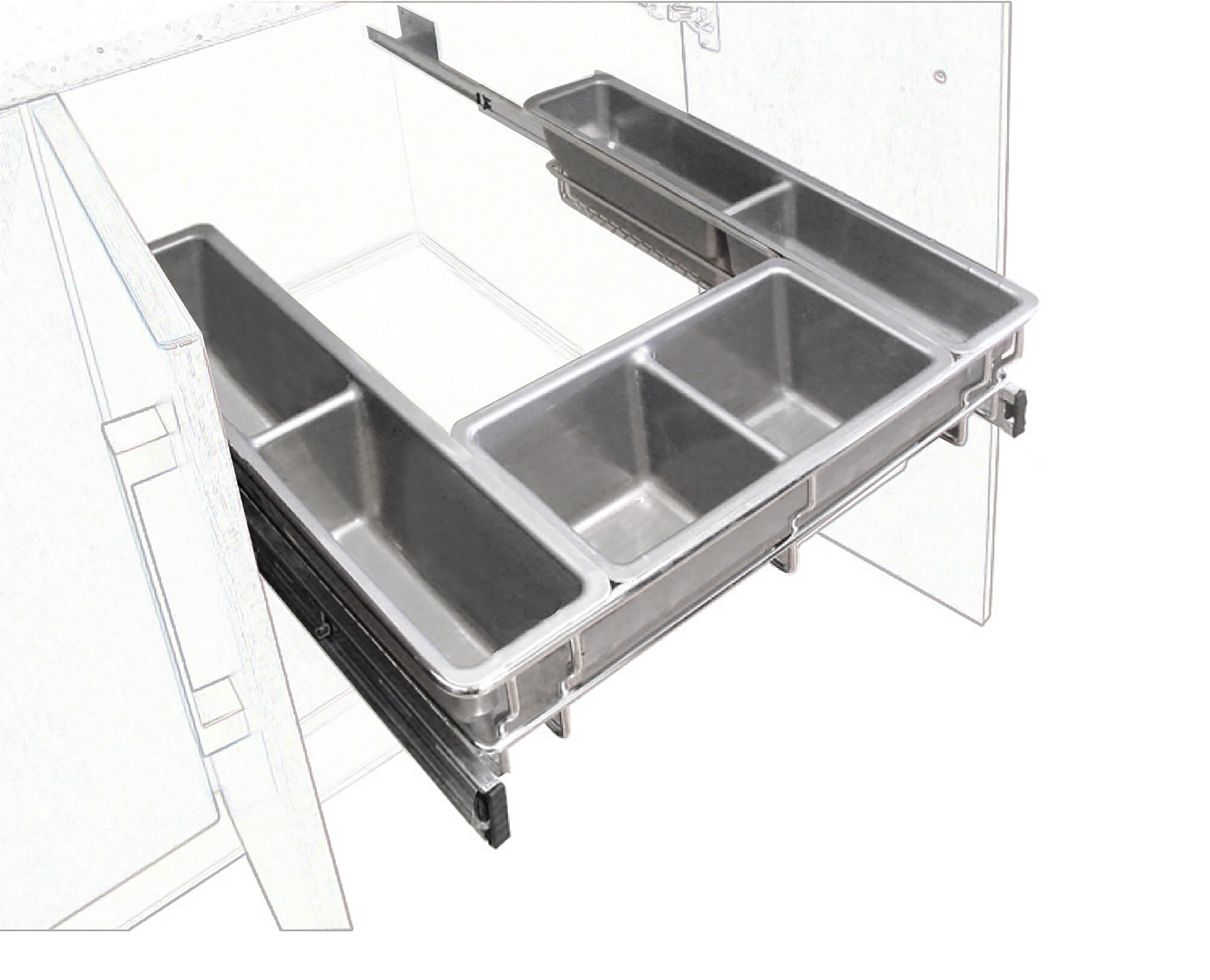 KIT INTERIOR CAJÓN BAJO FREGADERO 60 CM - 2