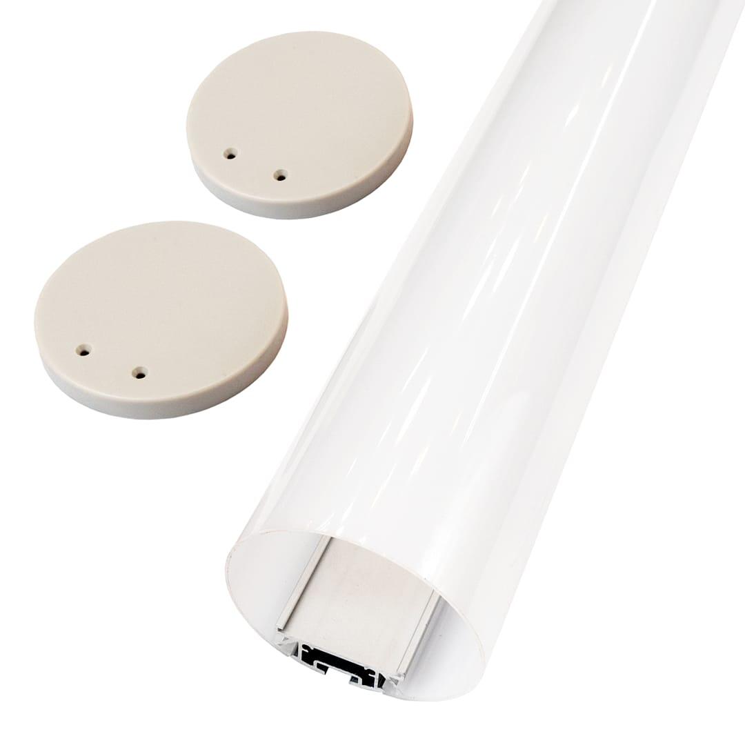 PERFIL TIRA LED DE SUSPENDER ALUMINIO  Ø60MM 2M - 2
