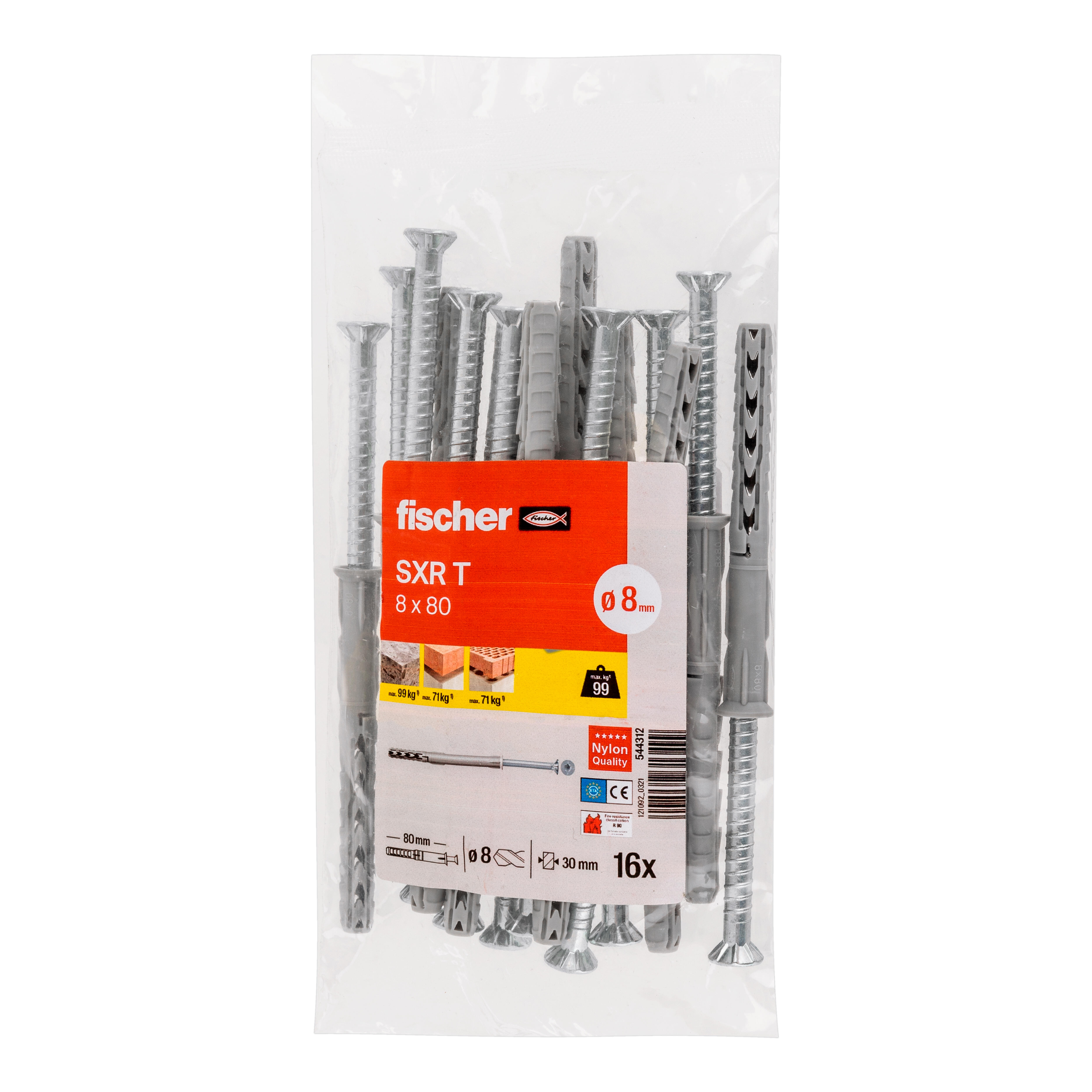 BUCHA TAPIT SXR CABEÇA EMBEBER 8x80mm 16un - 4