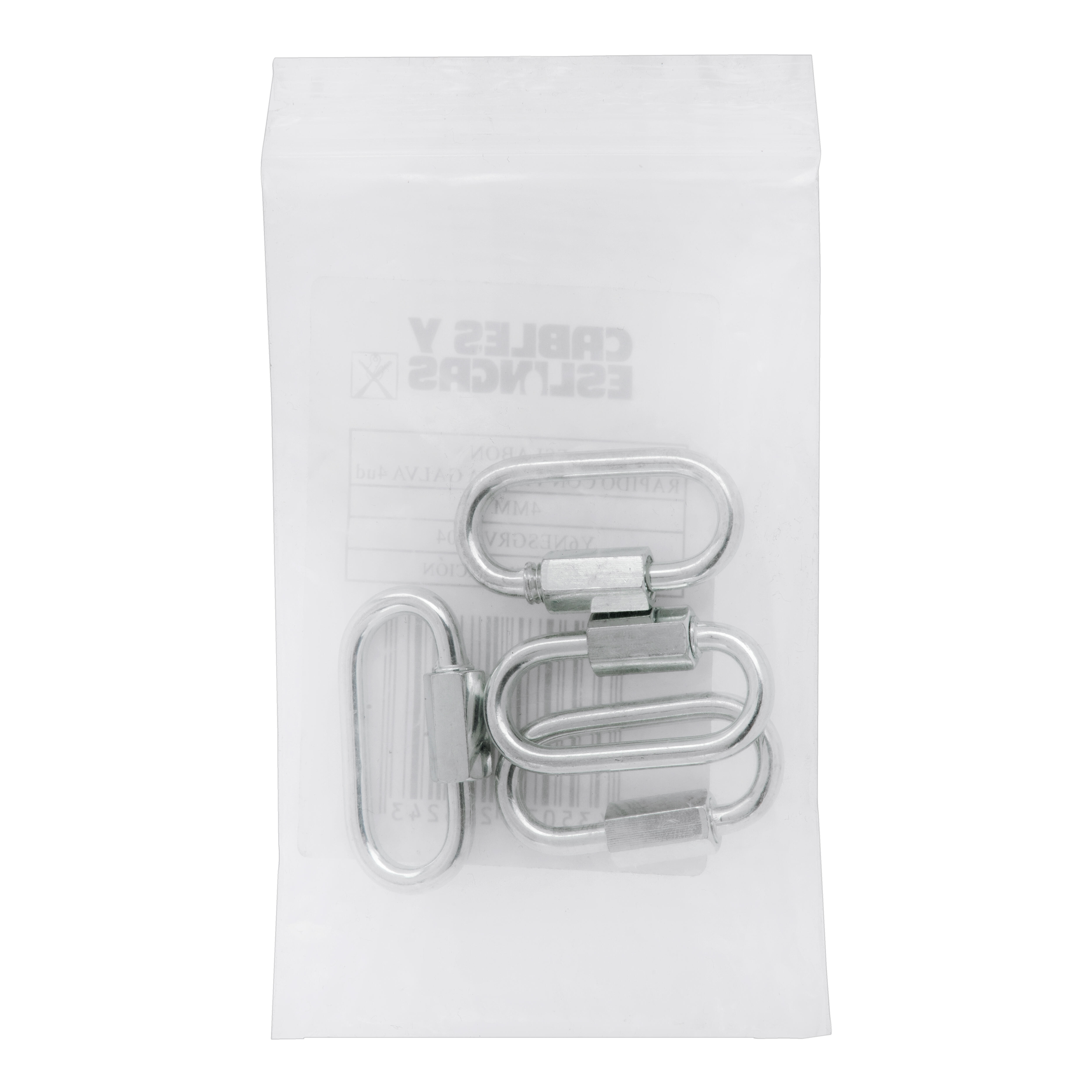 ESLABONES RÁPIDOS CON VIROLA GALVANIZADO 4 MM. 4 UDS - 2