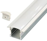 PERFIL TIRA LED DE EMPOTRAR ALTO ALUMINIO 23X15MM 2M - 2