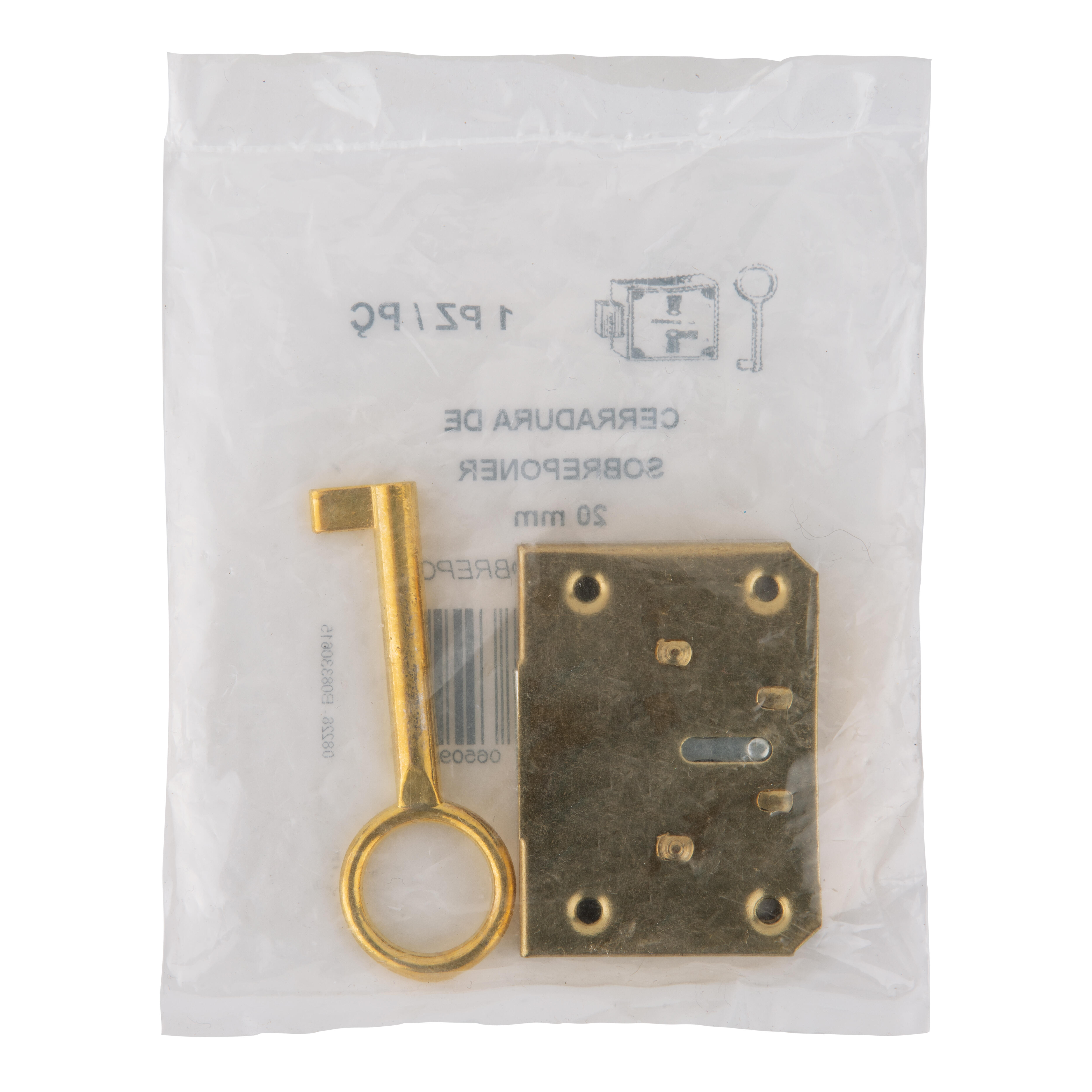 CERRADURA DE SOBREPONER PARA MUEBLE 20 MM - 3