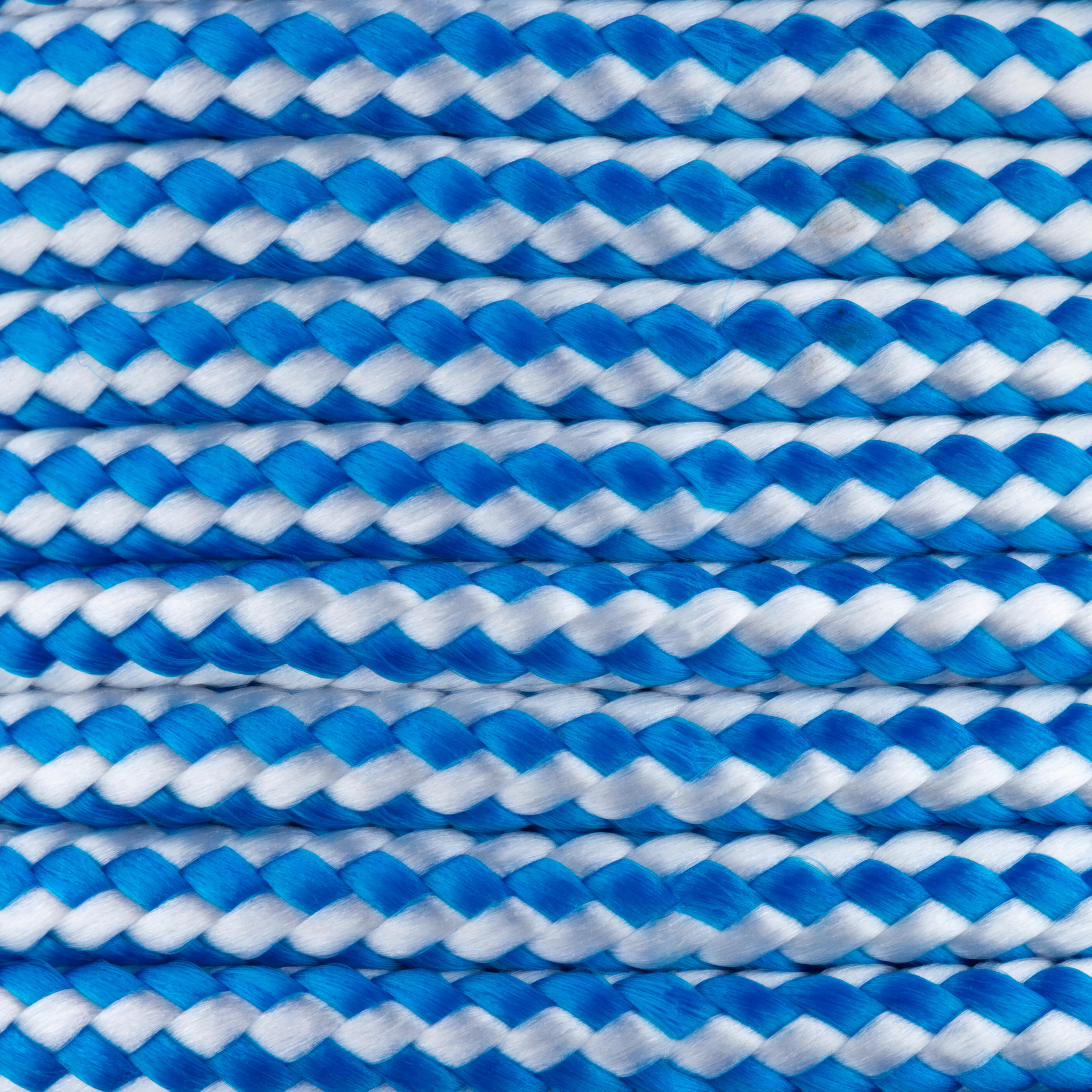 CORDON POLIPROPILENO 4  MM. 25 M BLANCO Y AZUL ROMBULL - 2