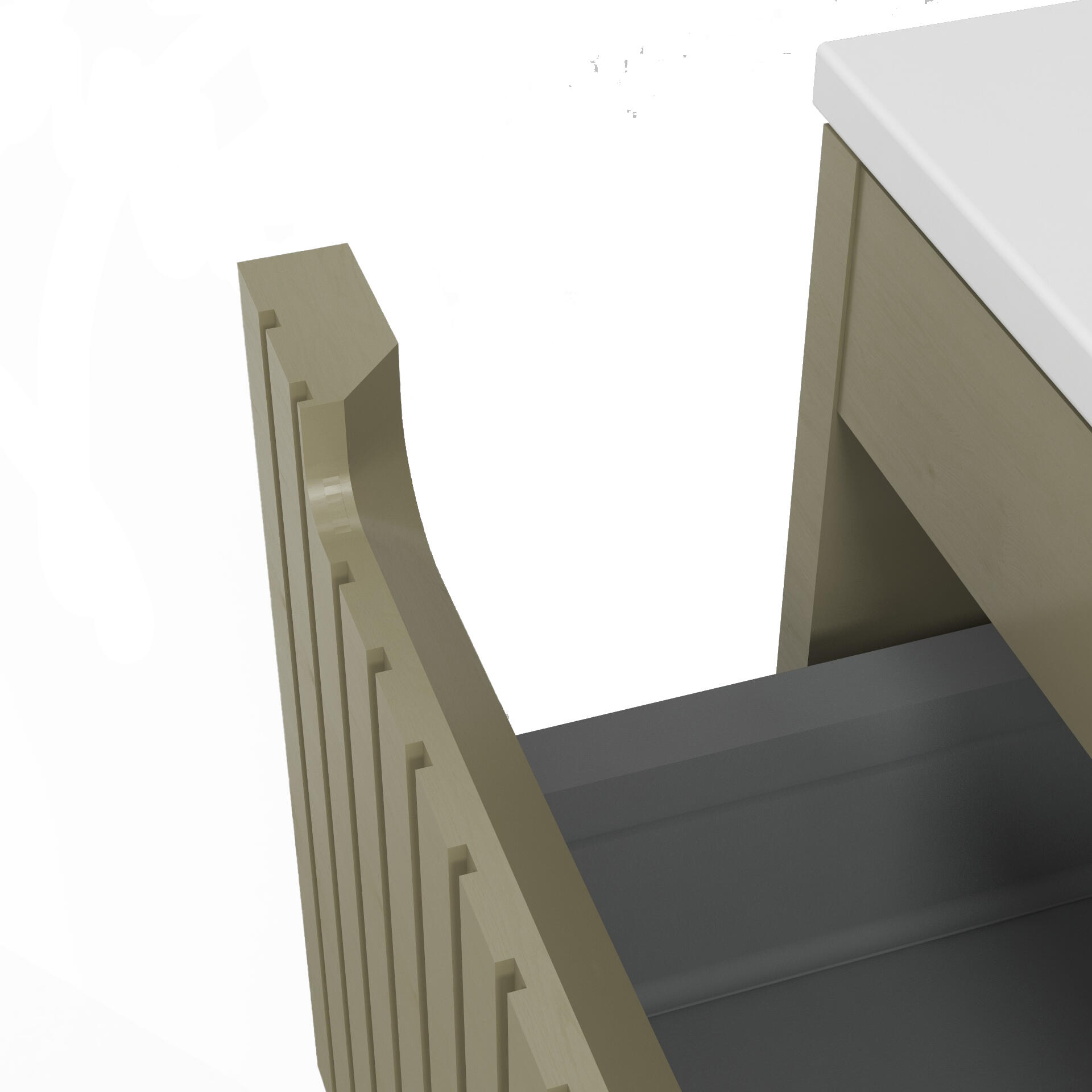 MUEBLE DE BAÑO BLUR VERDE 80X45CM - 9