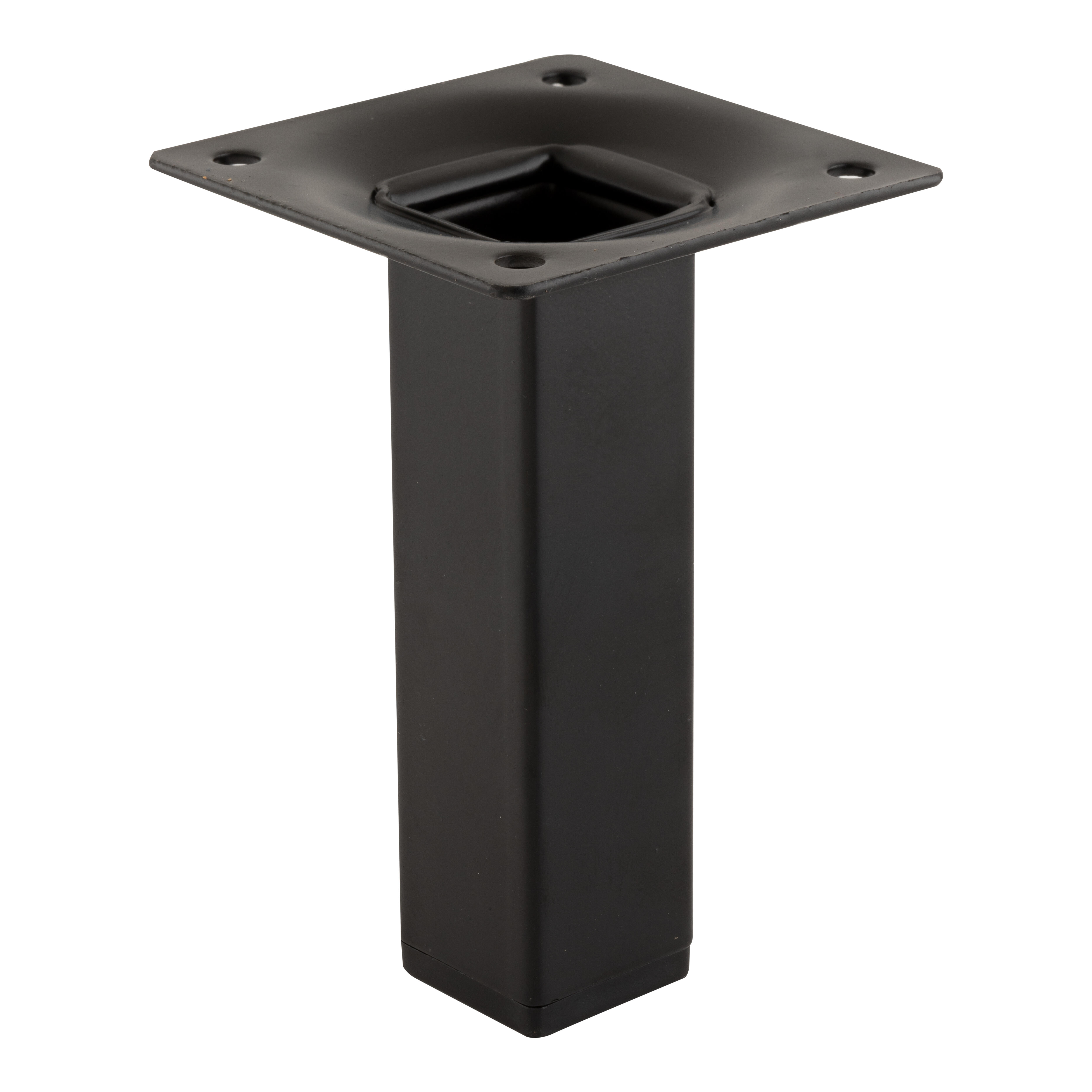 PATA MUEBLE ACERO CUADRADA  H 100 MM 25 X 25 MM NEGRA. 4 UDS - 3