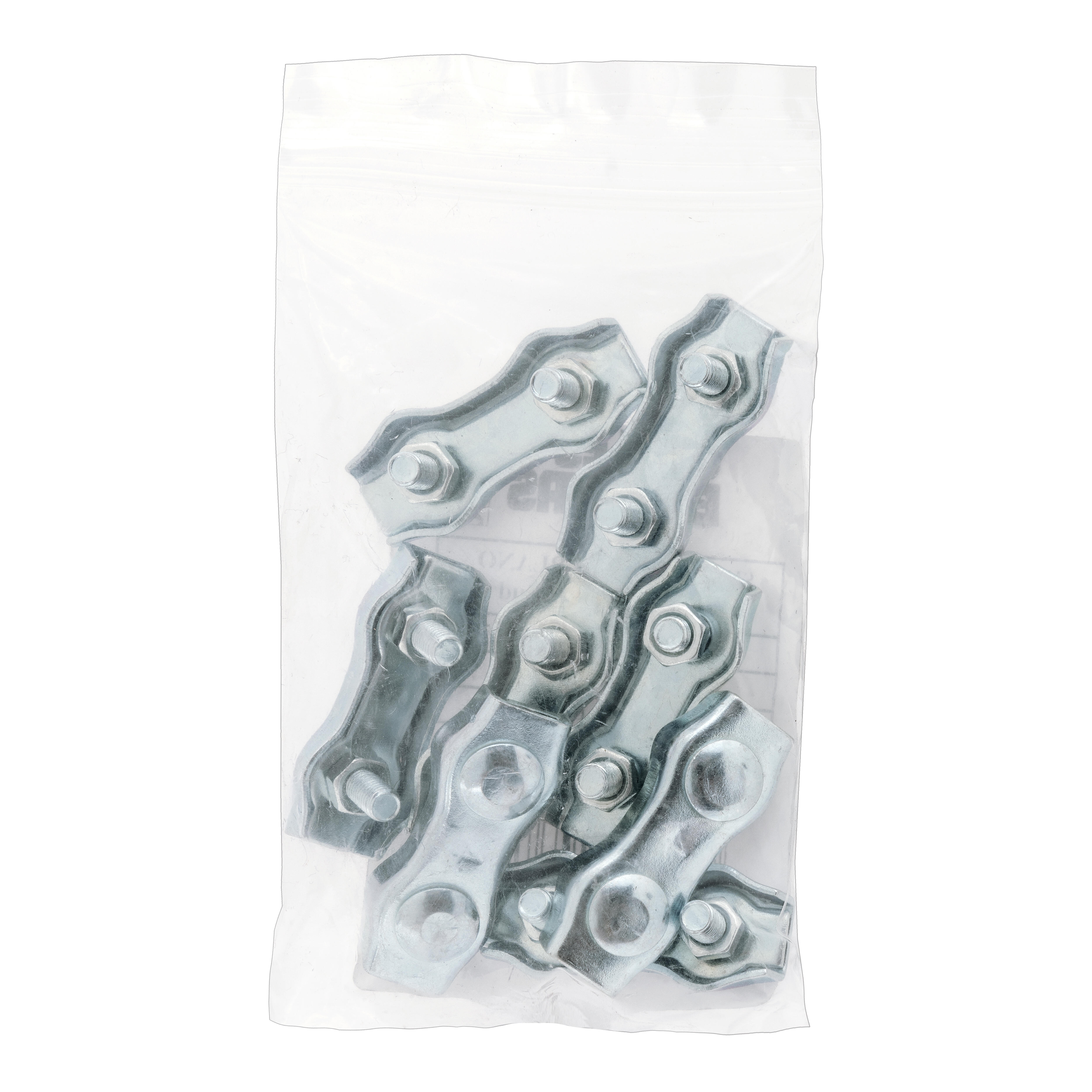 SUJETACABLE PLANO DOBLE GALVANIZADO 4 MM. 8 UDS - 3