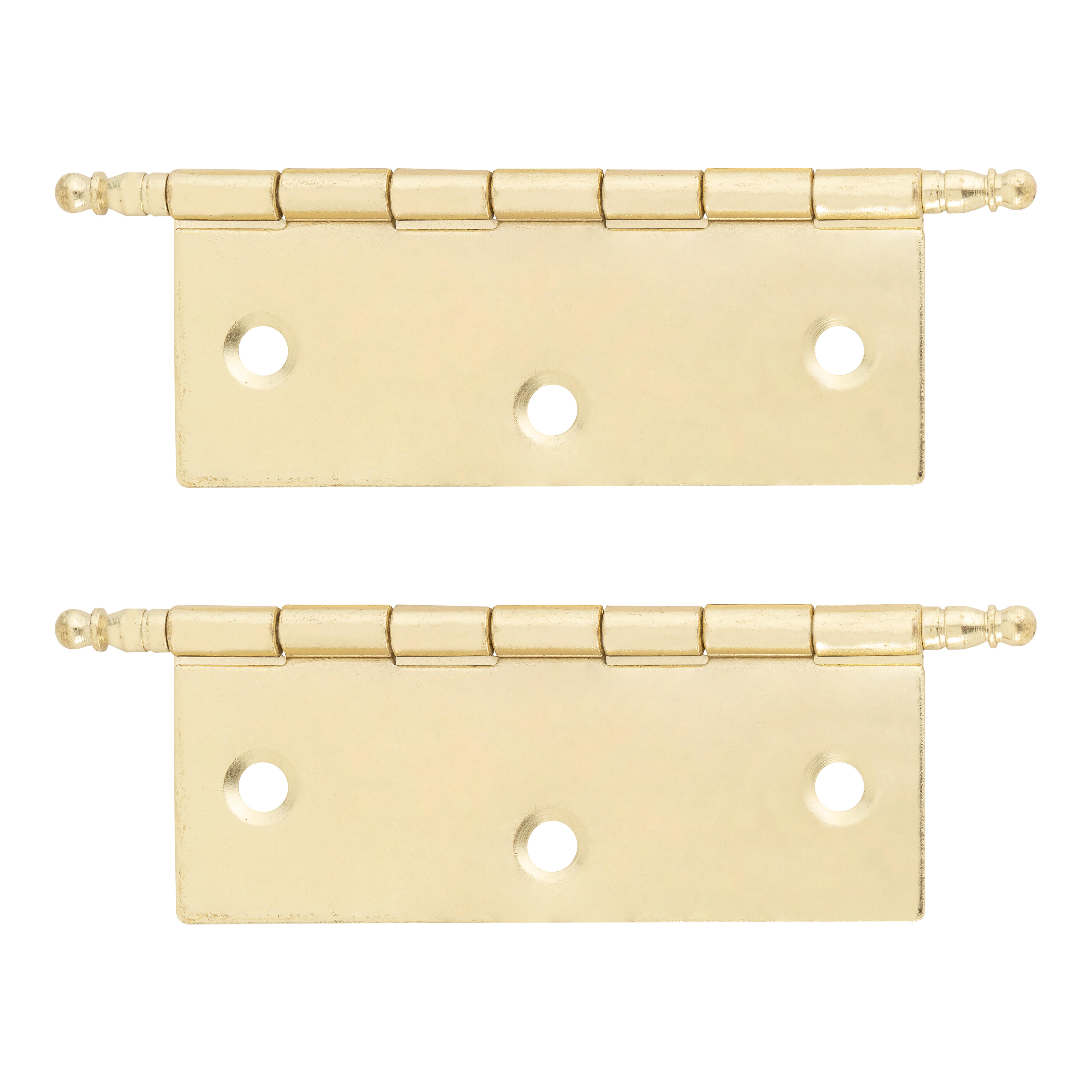 BISAGRA HIERRO 80 X 60  MM. CON REMATE LATONADA. 2 UDS - 3