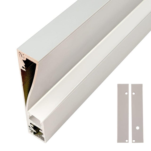PERFIL TIRA LED DE RODAPIE ALUMINIO 16X80MM 2M