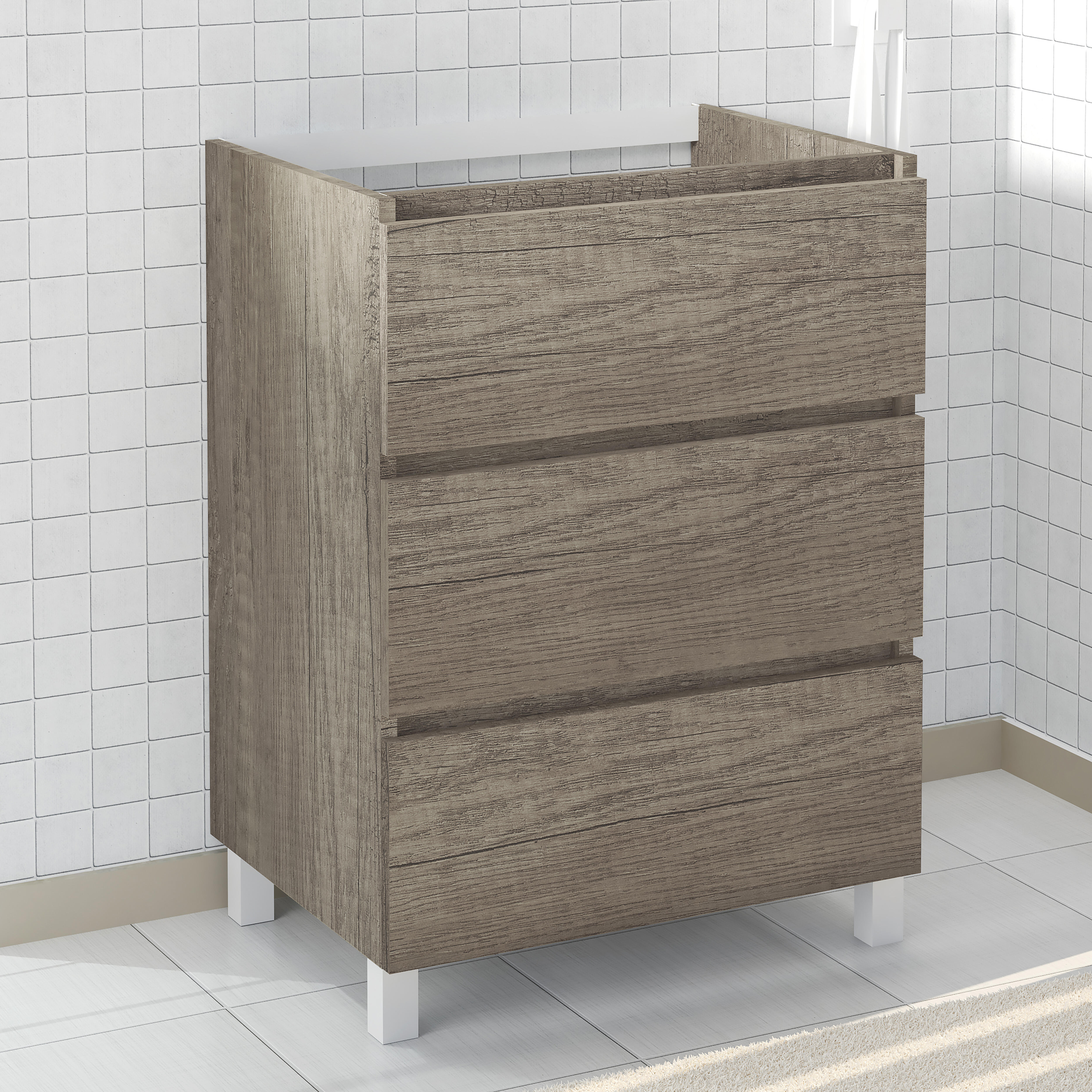 MUEBLE DE BAÑO MAR ROBLE OSCURO 70X46CM - 3