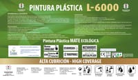 PINTURA PLASTICA BLANCA MATE 15L L6000 - 2