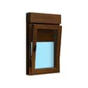 VENTANA PVC OSCILOBATIENTE CON PERSIANA NOGAL 70X118CM - 4