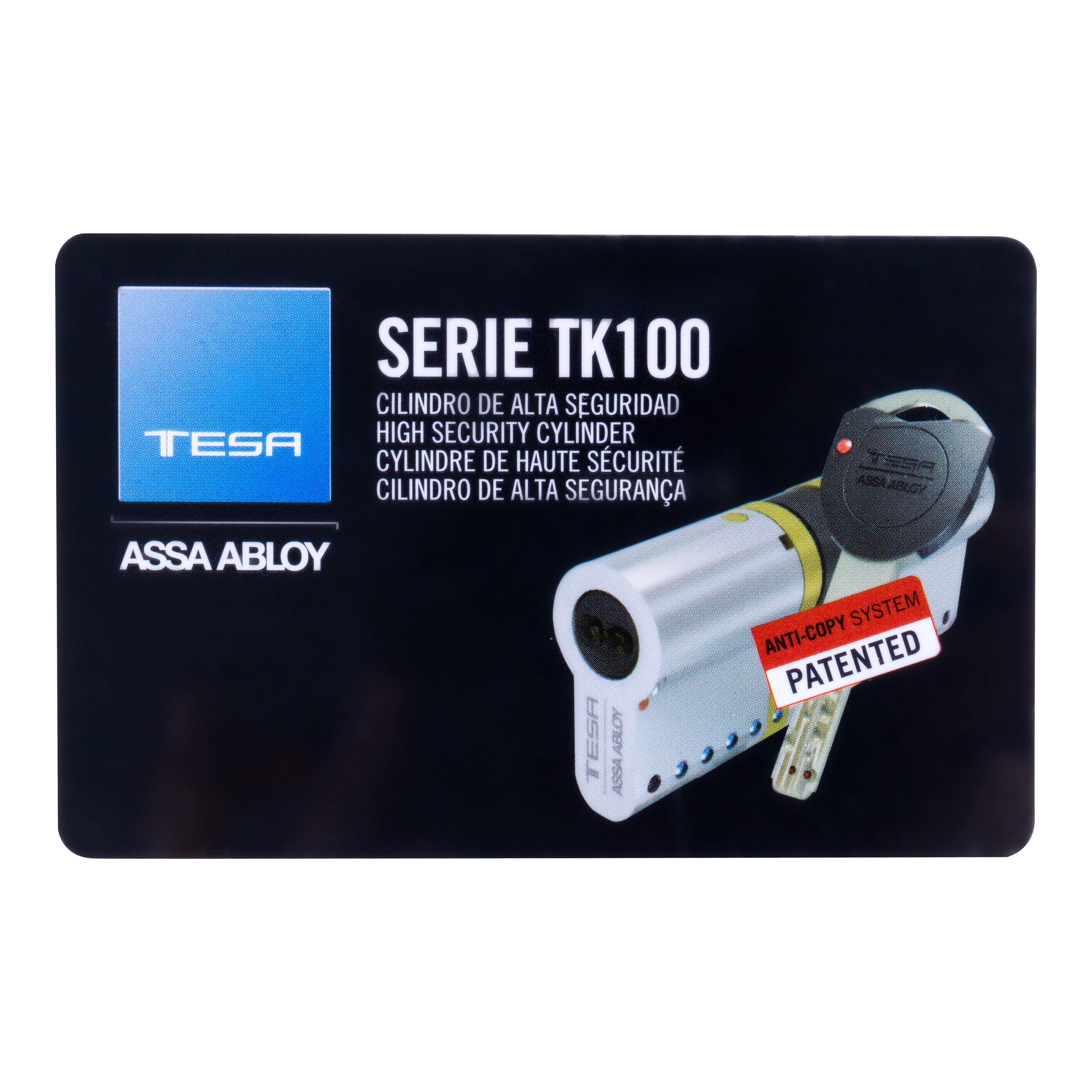 CILINDRO ALTA SEGURIDAD ANTIROTURA Y ANTIBUMPING 30 X 50  MM.  NIQUEL TK100 TESA - 4