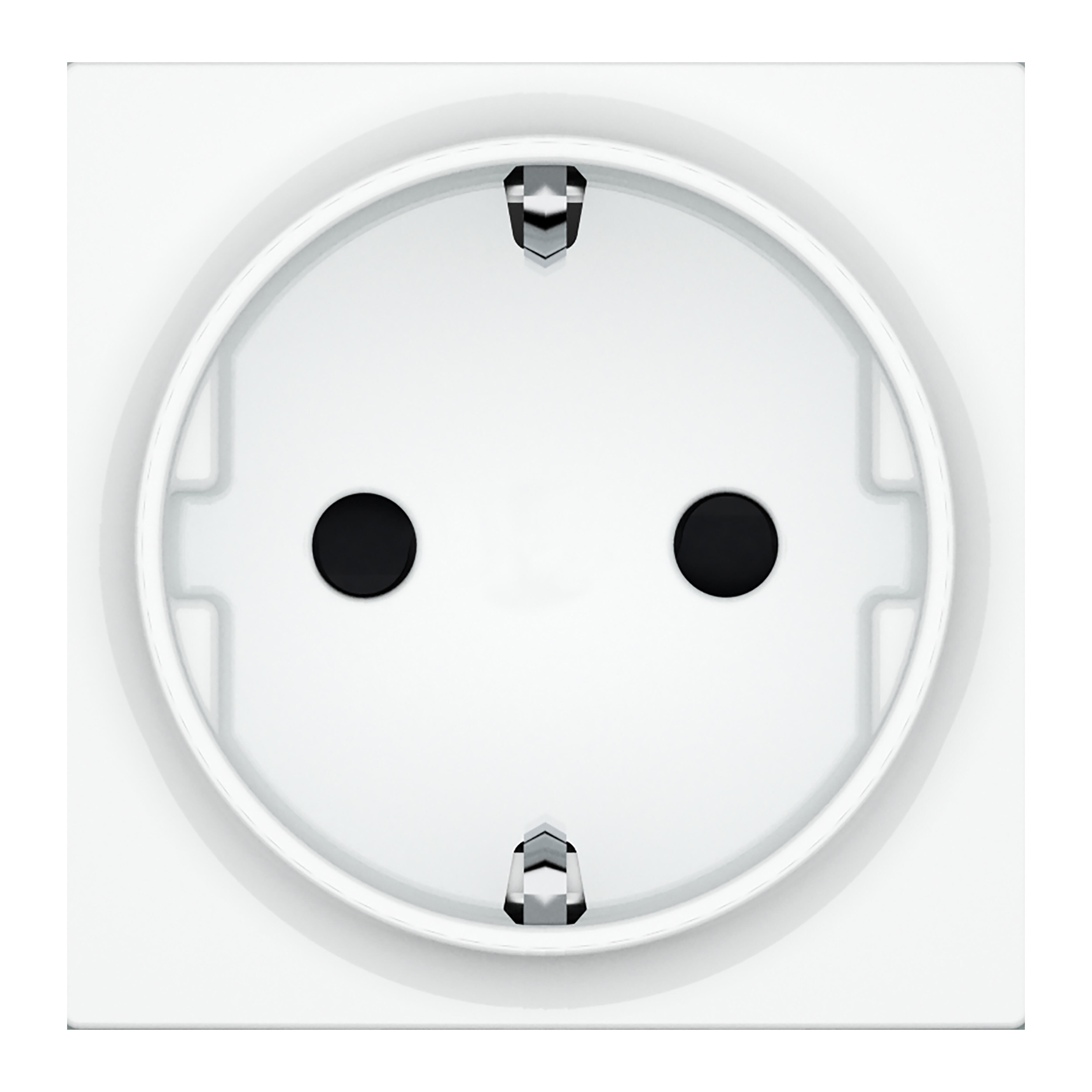 SCHUKO CON TOMA LATERAL Y BASTIDOR SERIE VIVA BLANCO - 2