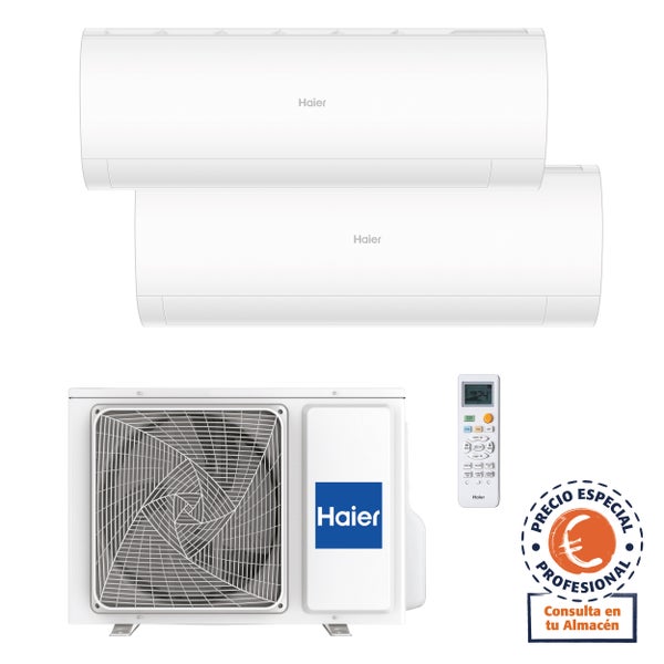 AIRE ACONDICIONADO WIFI MULTISPLIT 2236+2752 FRIGORIAS HAIER PERLA PREMIUM