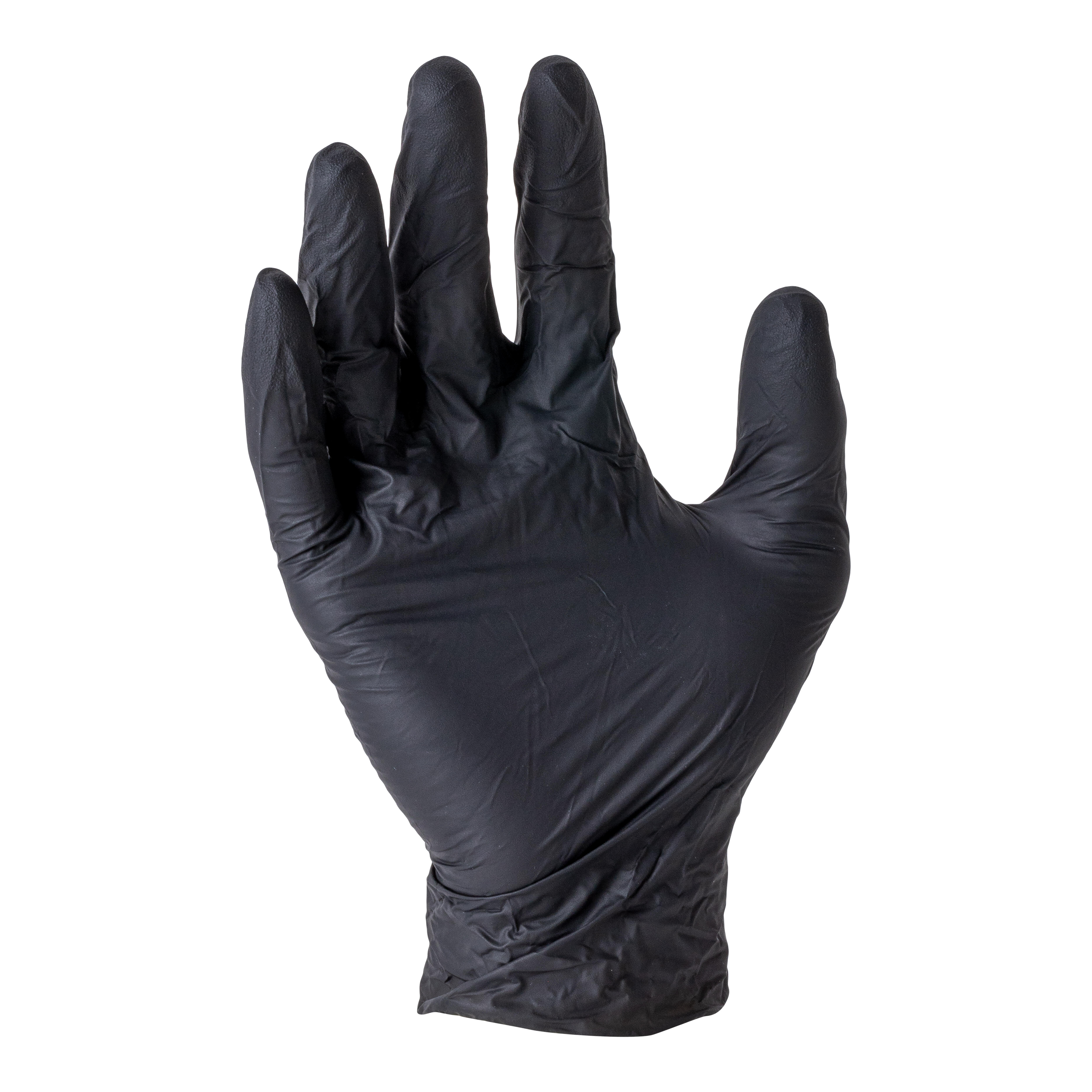 100 GUANTES DESECHABLES NITRILO NEGRO TALLA 7 571NR JUBA - 2