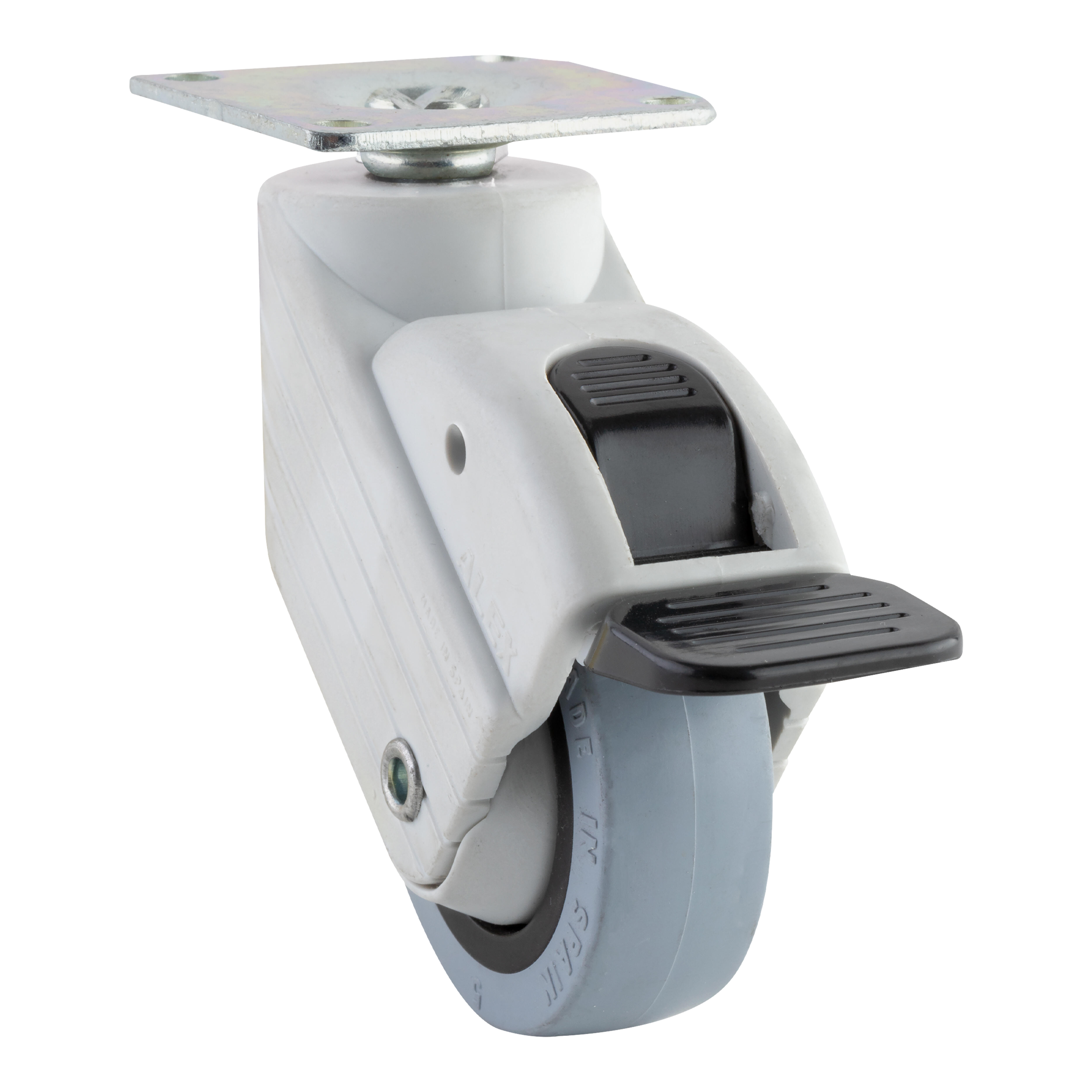 RUEDA CON FRENO GIRATORIA GOMA  50 MM. 1 0760 RUEDAS ALEX - 2