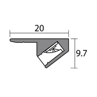 PERFIL LED 35CM ESQUINA BAJO MUEBLE - 3