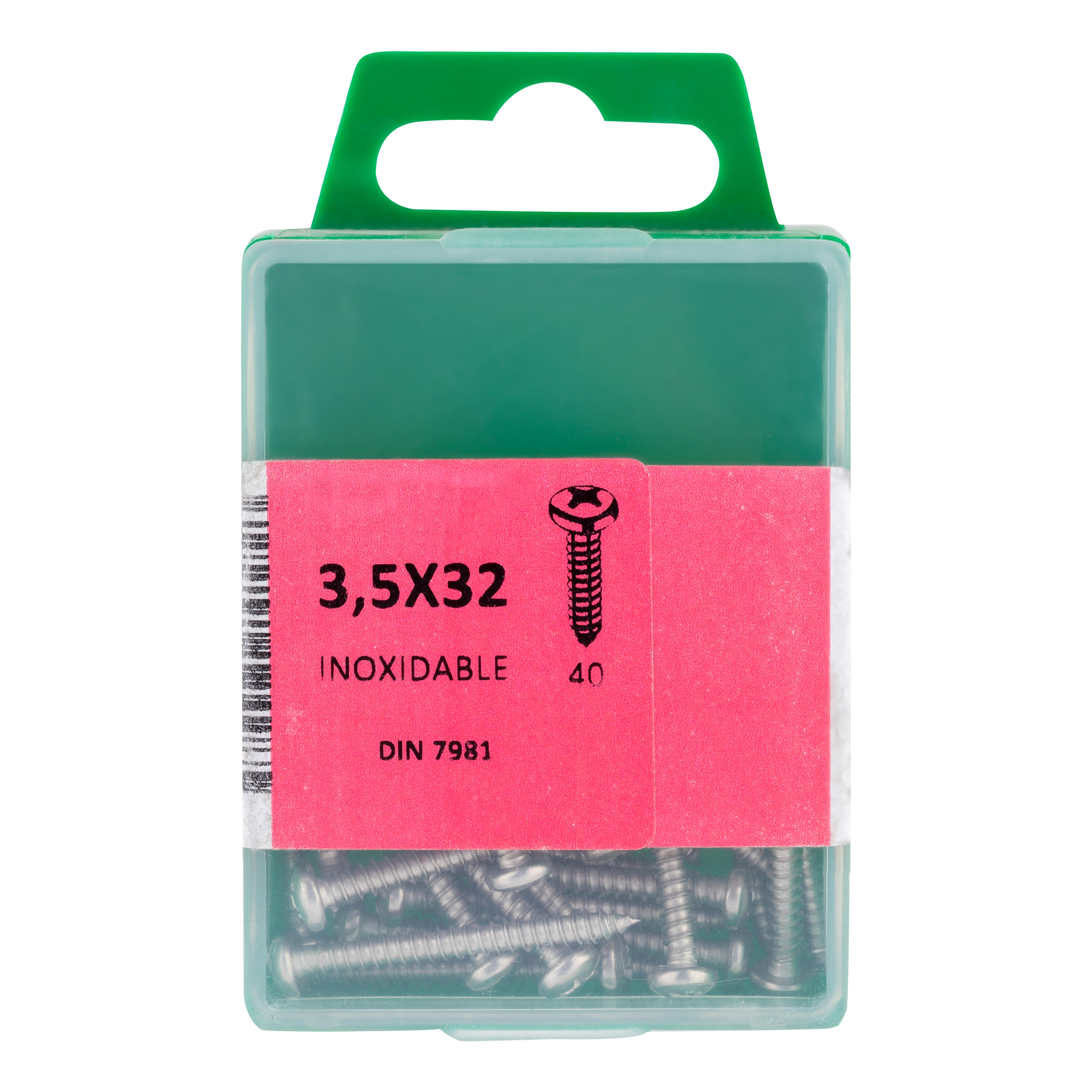 TORNILLOS ROSCA PARA METAL INOXIDABLES A2 3,5X32MM. 40UDS - 3