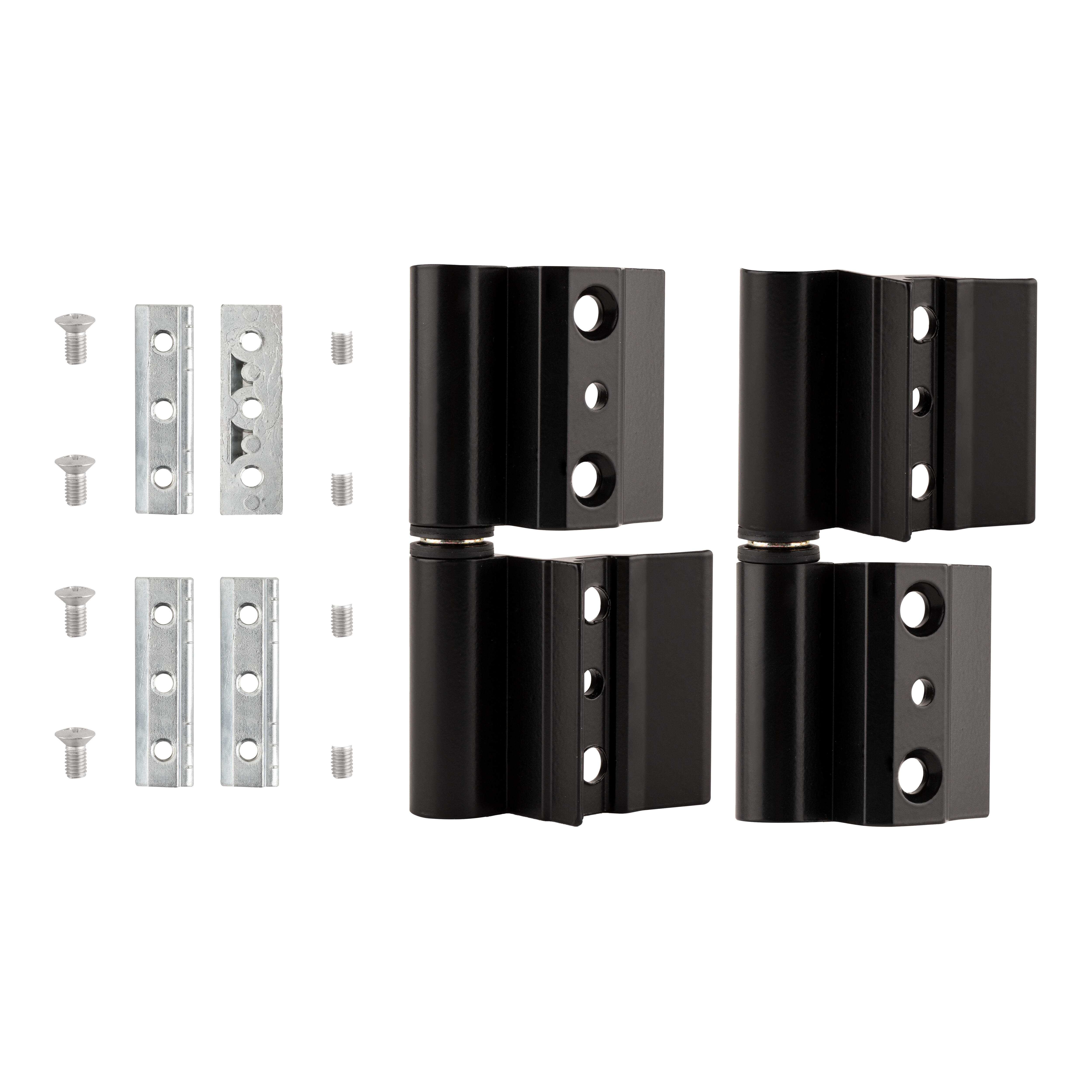 BISAGRA PARA VENTANA ALUMINIO PERFIL CONVENCIONAL NEGRA. 2 UDS - 3