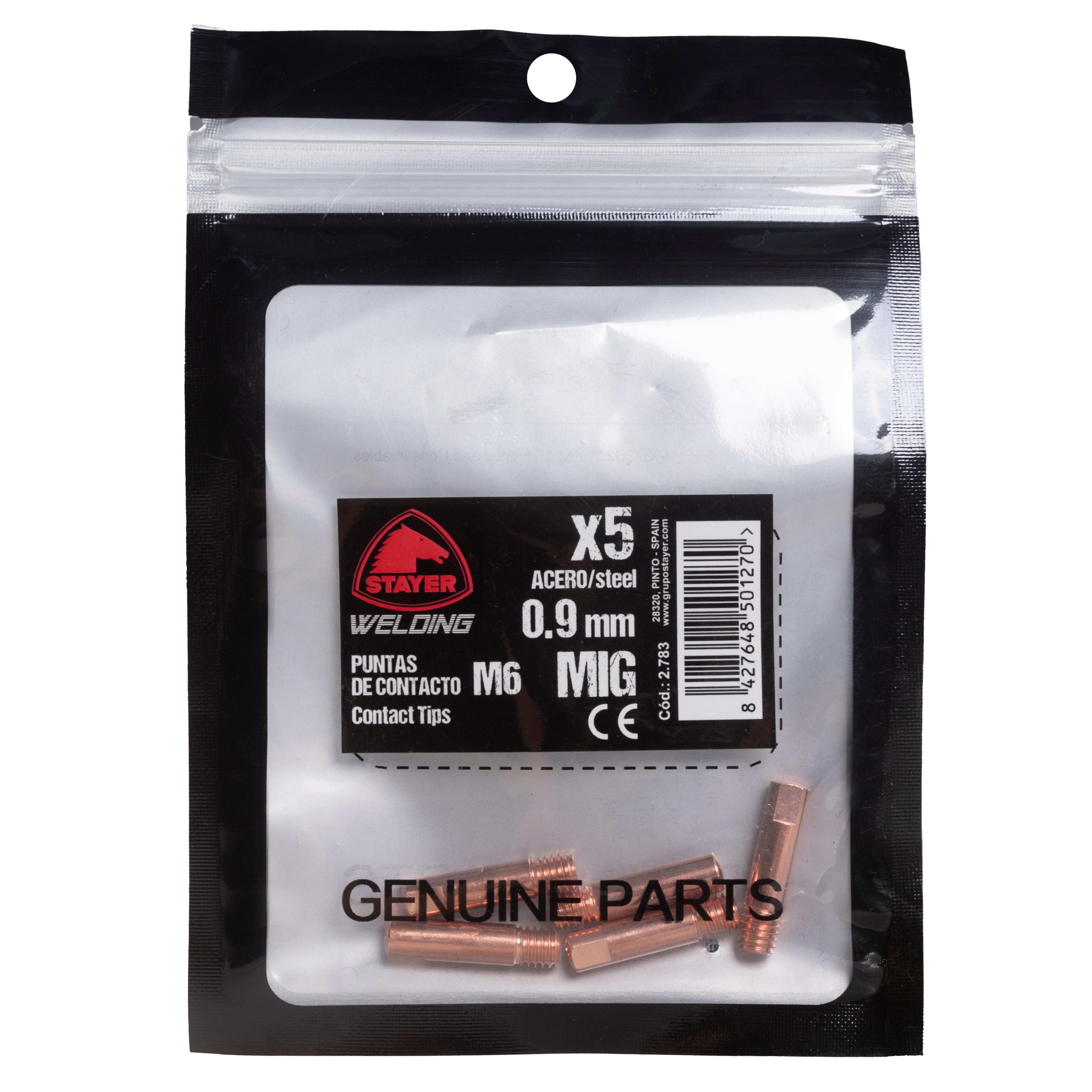 5 BOQUILLAS DE CORRIENTE M6 DIAMETRO 0,9MM STAYER - 5