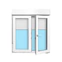 VENTANA PVC OSCILOBATIENTE CON PERSIANA BLANCA 120X138CM - 2