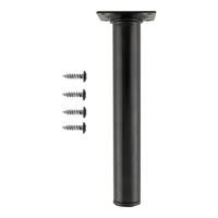 PATA MUEBLE ACERO REDONDA 200MM 30MM NEGRA. - 2