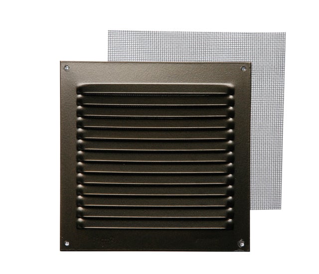 REJILLA DE VENTILACION CON MOSQUITERA SOBREPONER ALUMINIO BRONCE 17X17CM. ESPESOR 0.8MM
