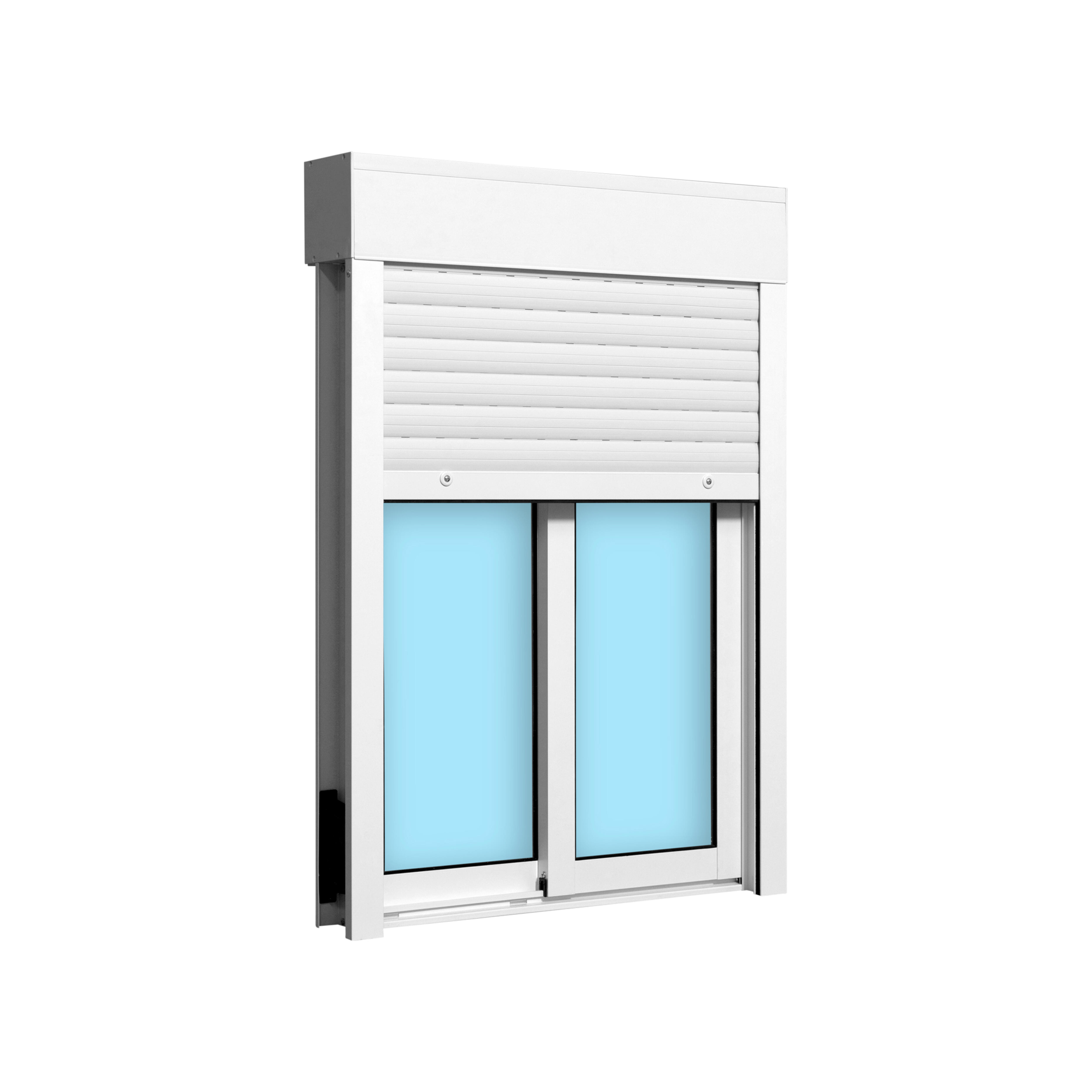 VENTANA ALUMINIO CORREDERA CON PERSIANA BLANCA 80X115CM - 3